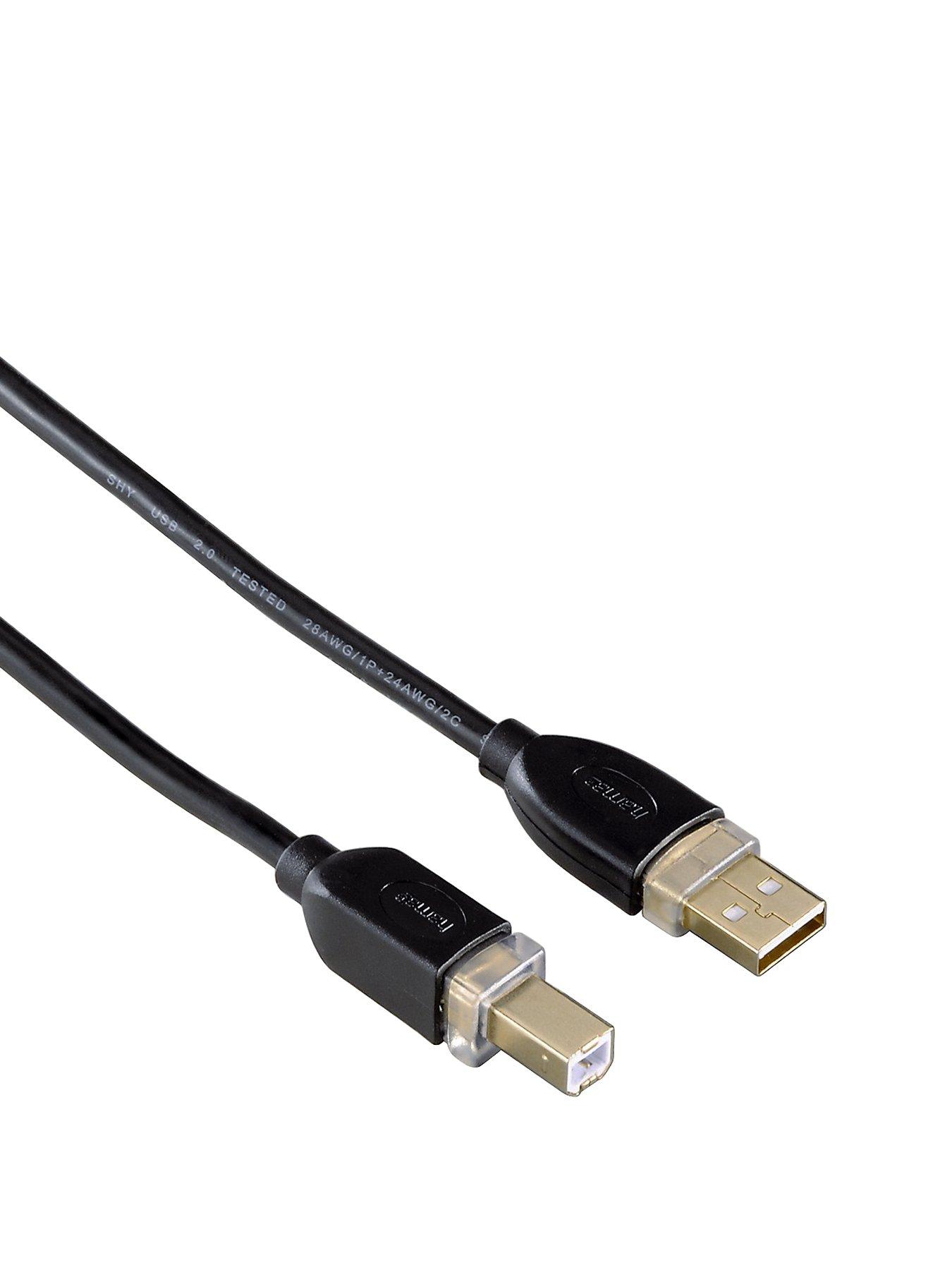 HAMA USB 2.0 Connection Cable, A-Plug, B-Plug - 3m HAMA USB 2.0 Connection Cable, A-Plug, B-Plug - 3m