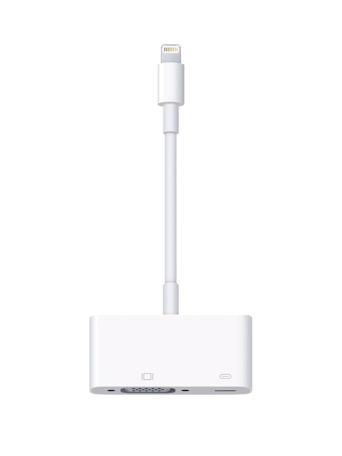 Apple Lightning to VGA Adaptor - White, White Apple Lightning to VGA Adaptor - White, White