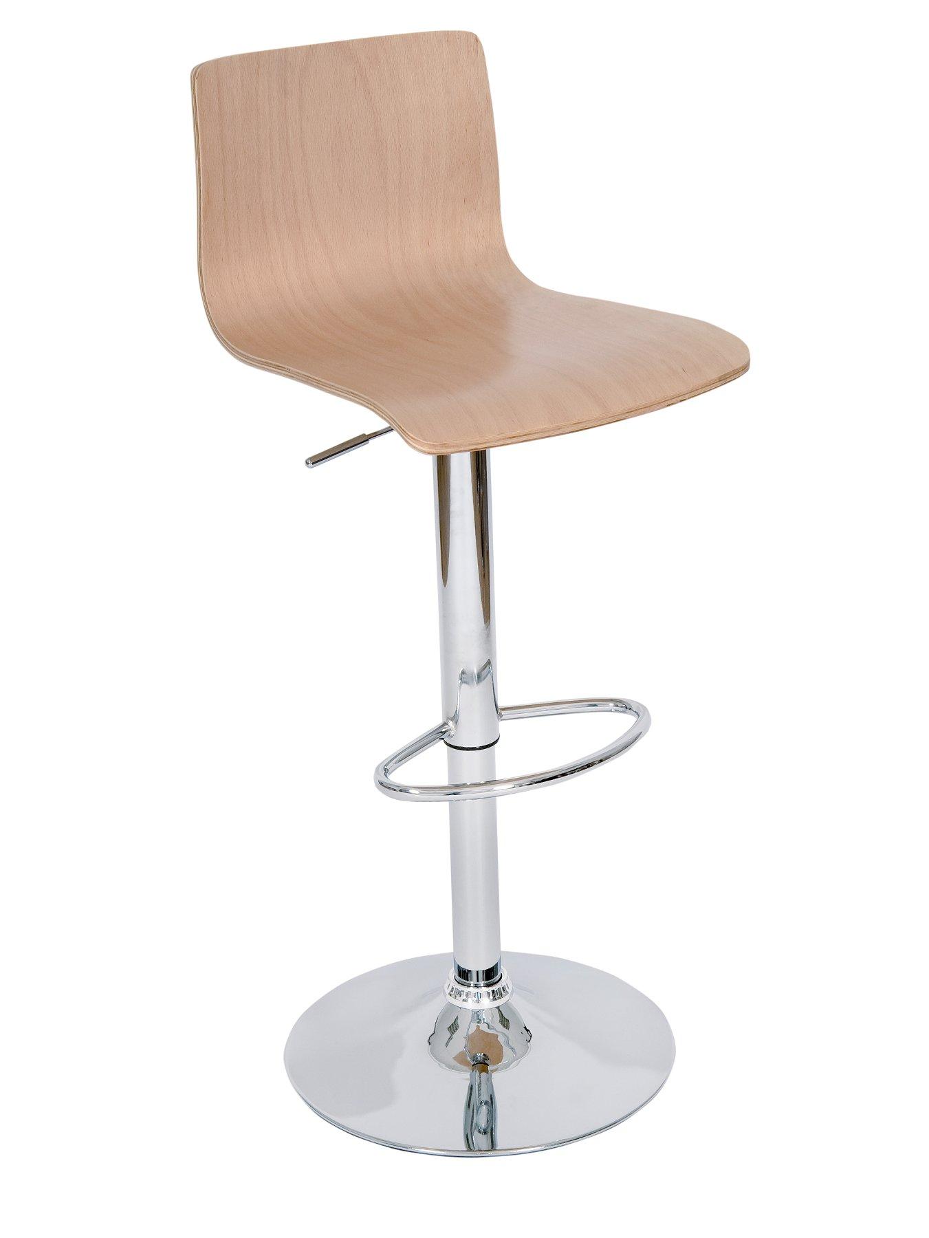 Wood Effect and Chrome Bar Chair Wood Effect and Chrome Bar Chair