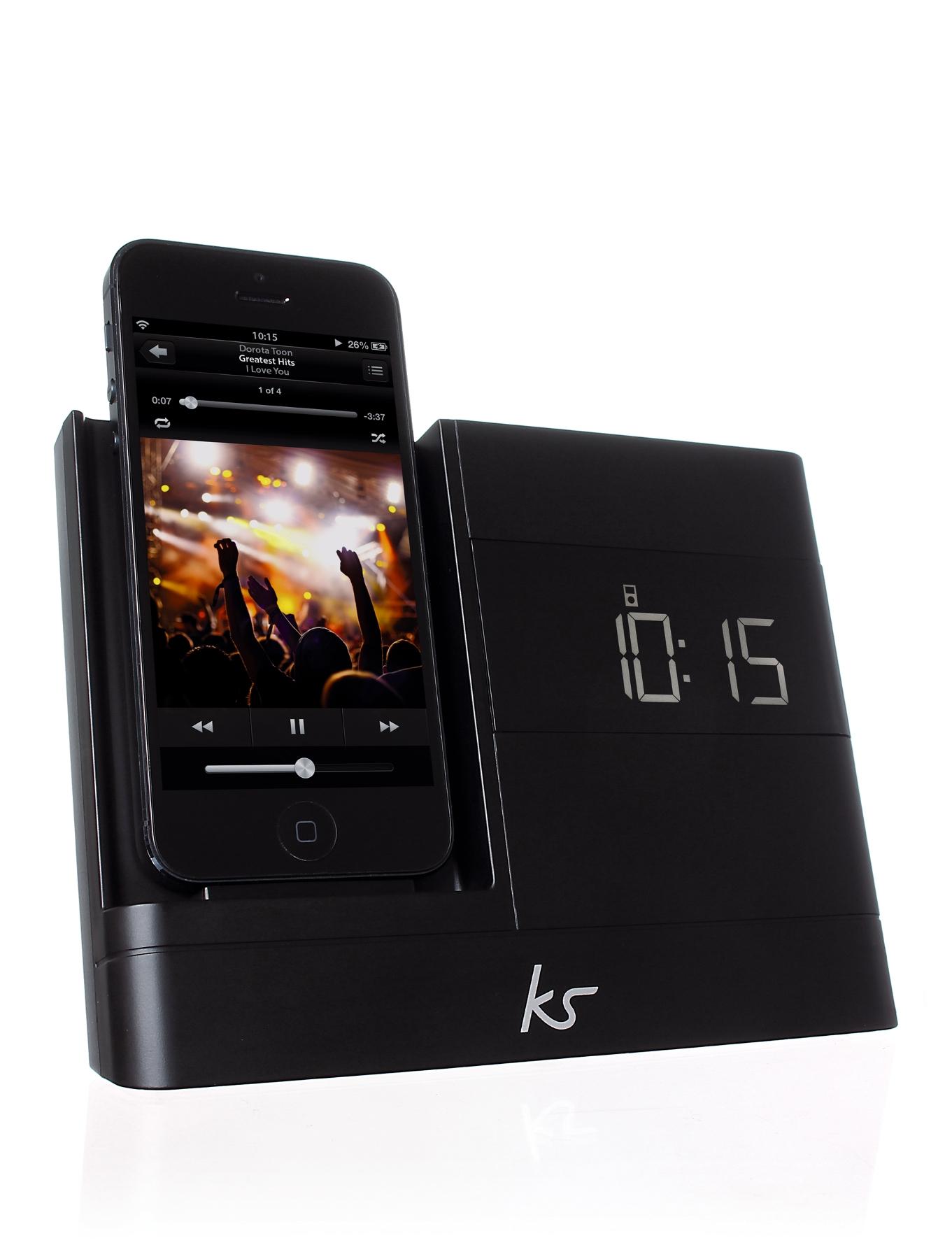 Kitsound X-Dock 2 8 pin Lightning Connector Clock Radio Dock for iPhone 5 - Black Kitsound X-Dock 2 8 pin Lightning Connector Clock Radio Dock for iPhone 5 - Black