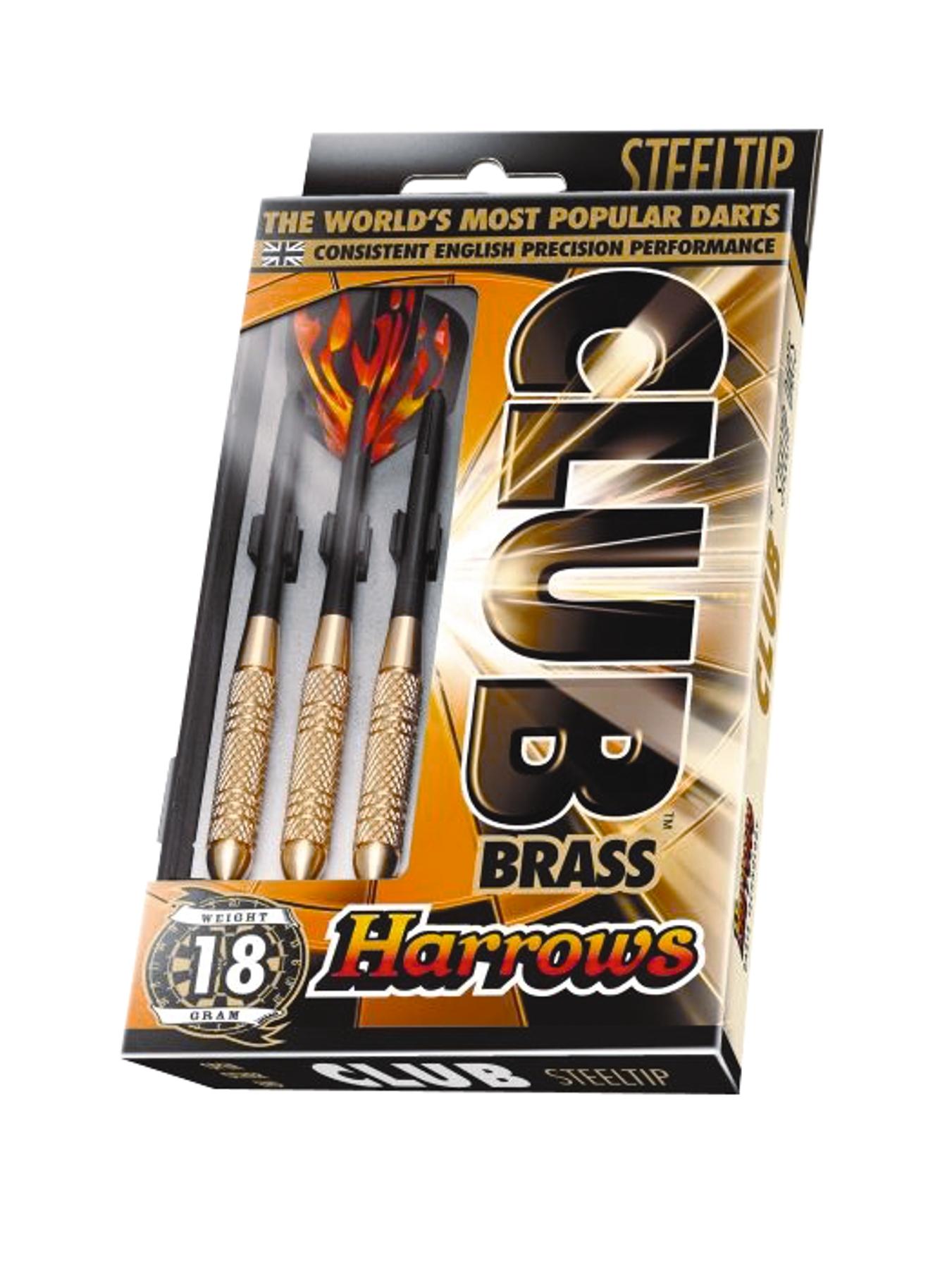 HARROWS Club Brass Steel Tip Darts 26g HARROWS Club Brass Steel Tip Darts 26g