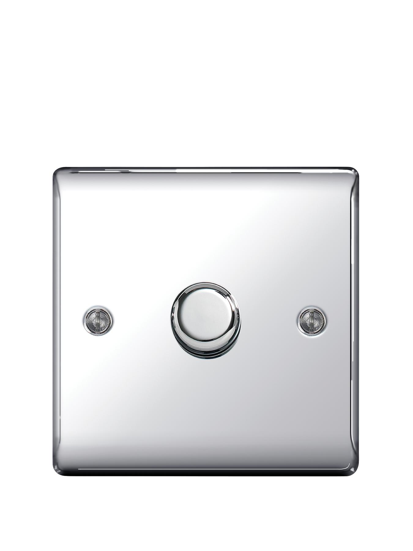 British General Electrical Raised 1g Dimmer Switch - Polished Chrome British General Electrical Raised 1g Dimmer Switch - Polished Chrome