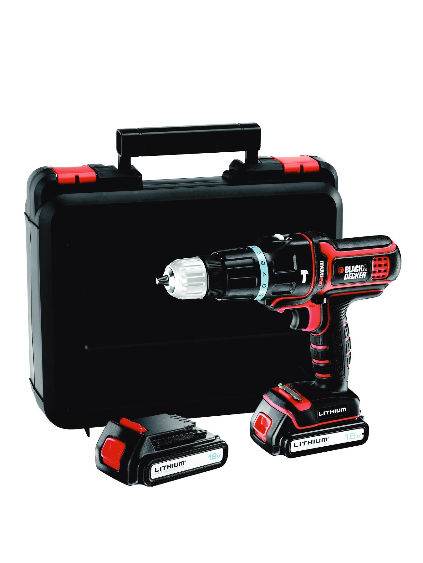 Black & Decker 18-volt Multi Evo Lithium Ion Hammer Drill with 2 Batteries Black & Decker 18-volt Multi Evo Lithium Ion Hammer Drill with 2 Batteries