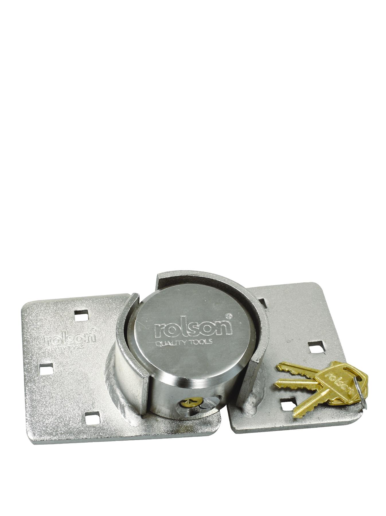 Rolson 73mm Round Padlock and Hasp Rolson 73mm Round Padlock and Hasp