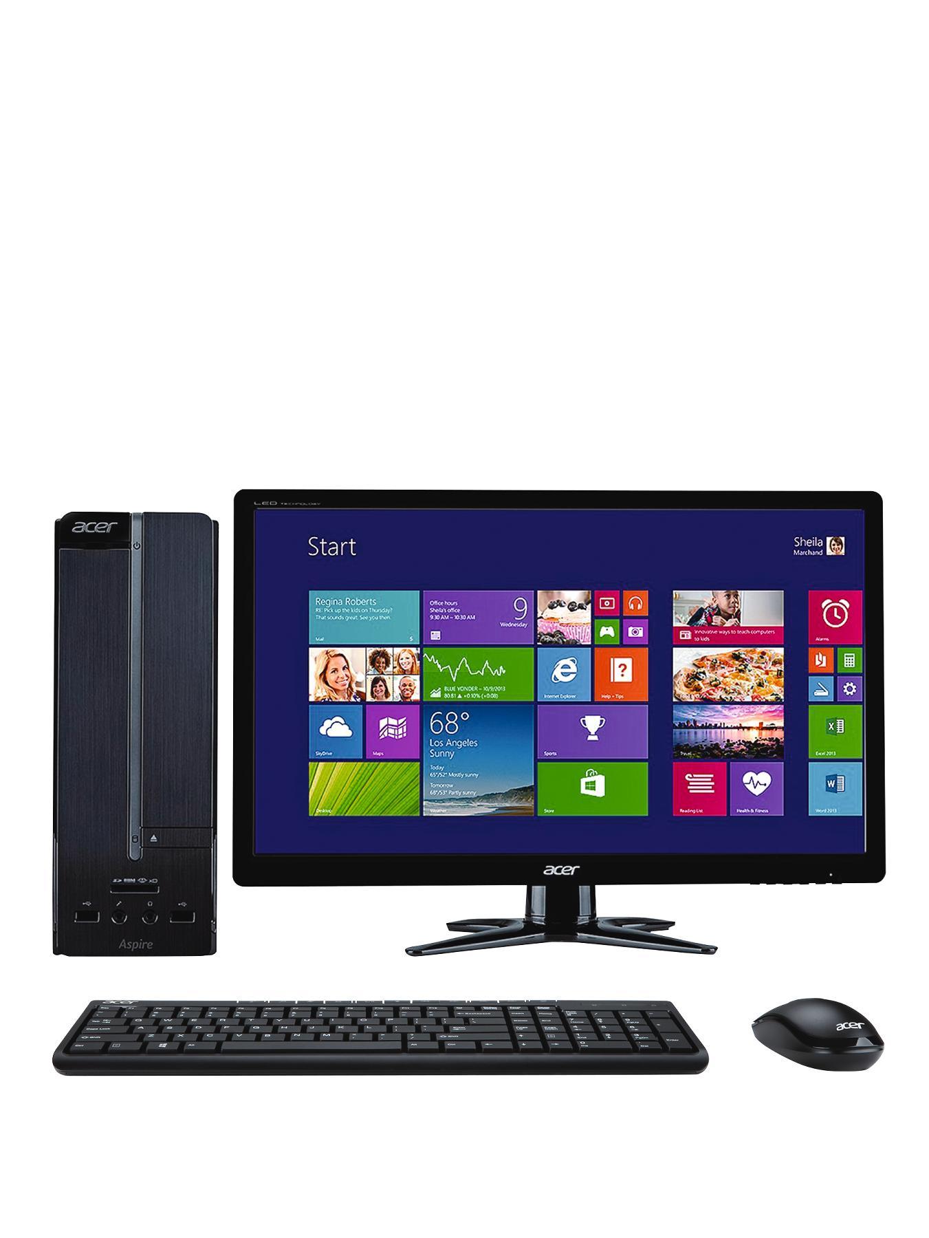 Acer Aspire XC-605 Intel Core i3 Processor, 6Gb RAM, 1Tb Hard Drive, Wi-Fi with 19.5 or 24 inch Monitor, Desktop PC Bundle - Black Acer Aspire XC-605 Intel Core i3 Processor, 6Gb RAM, 1Tb Hard Drive, Wi-Fi with 19.5 or 24 inch Monitor, Desktop PC Bundle - Black