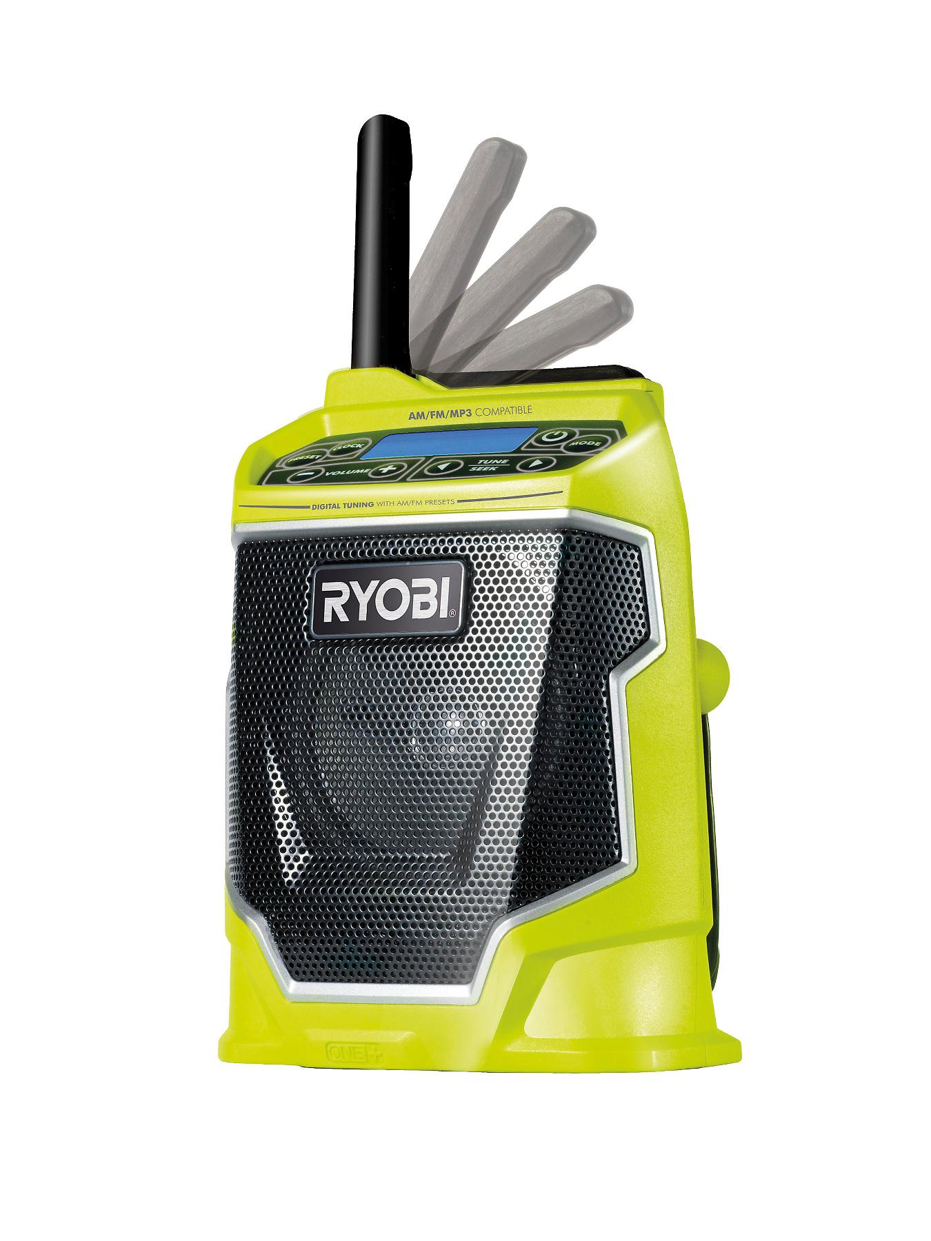 RYOBI CDR180M ONE+ 18-volt Cordless MP3 Compatible Radio - without ONE+ Battery RYOBI CDR180M ONE+ 18-volt Cordless MP3 Compatible Radio - without ONE+ Battery