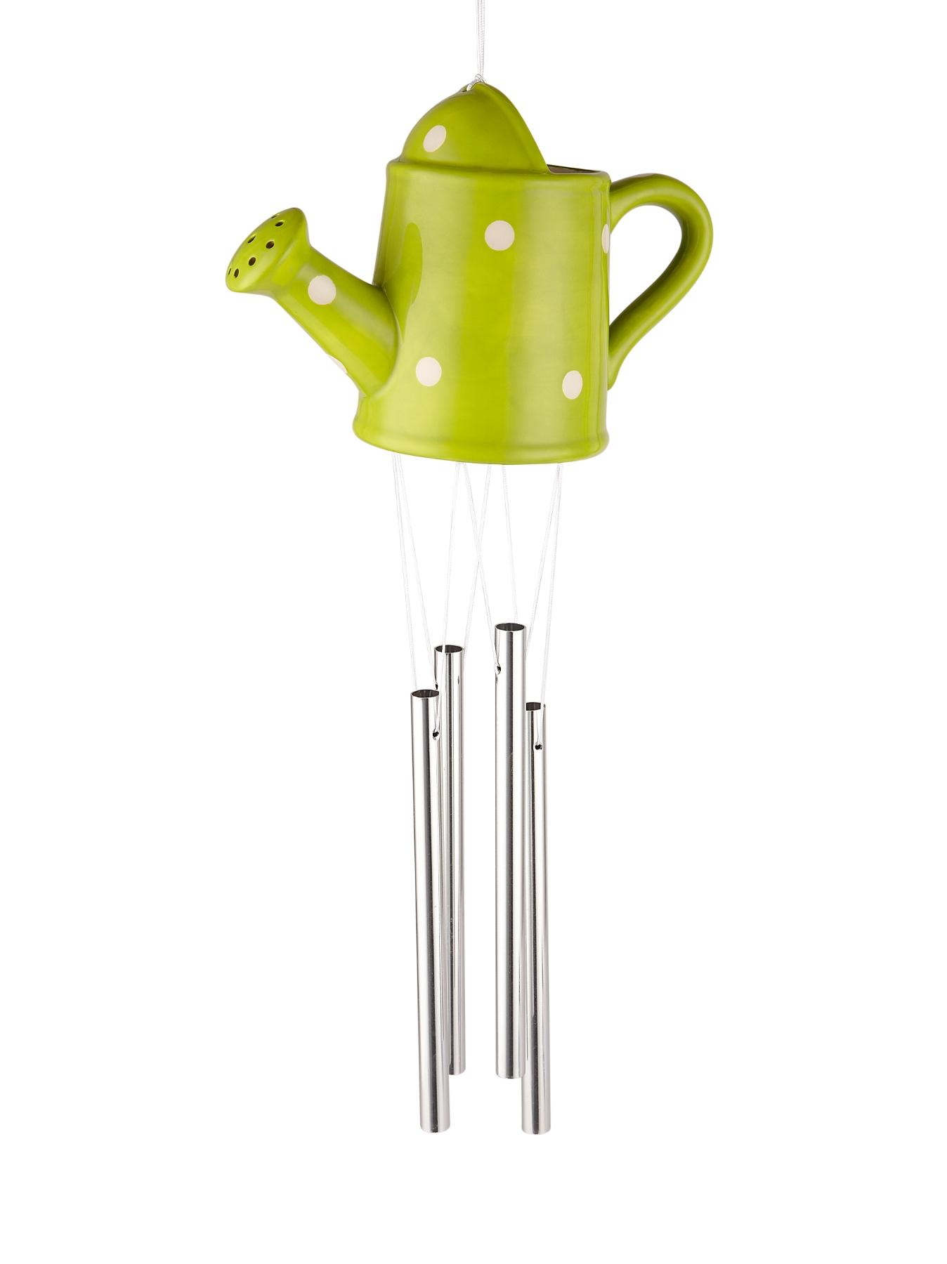 Watering Spots Can Windchime Large - Green/White Watering Spots Can Windchime Large - Green/White