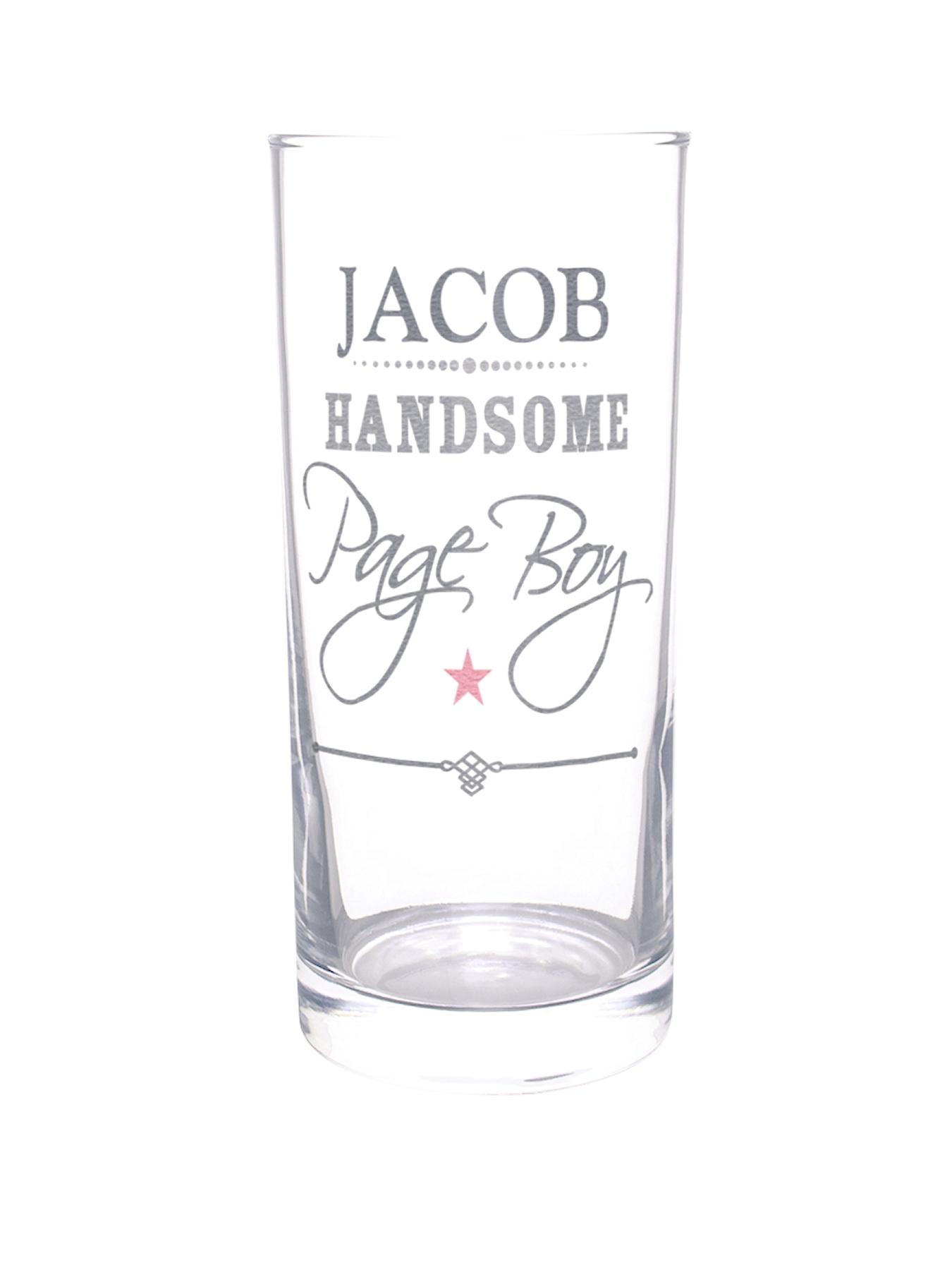 Personalised Page Boy Hi-Ball Glass Personalised Page Boy Hi-Ball Glass