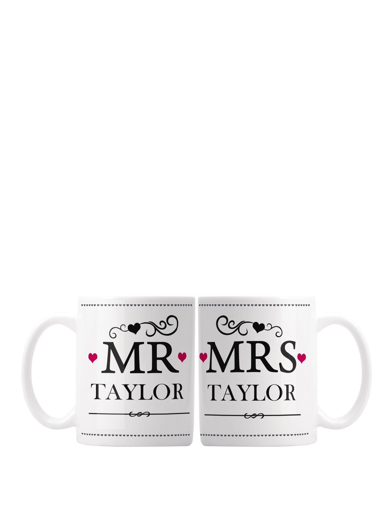 Personalised Mr and Mrs Mugs Personalised Mr and Mrs Mugs
