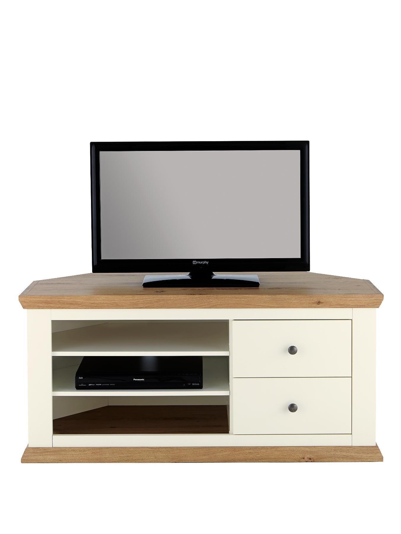 Easton Corner TV Unit - fits up to 50 inch TV - White, White,Cream Easton Corner TV Unit - fits up to 50 inch TV - White, White,Cream