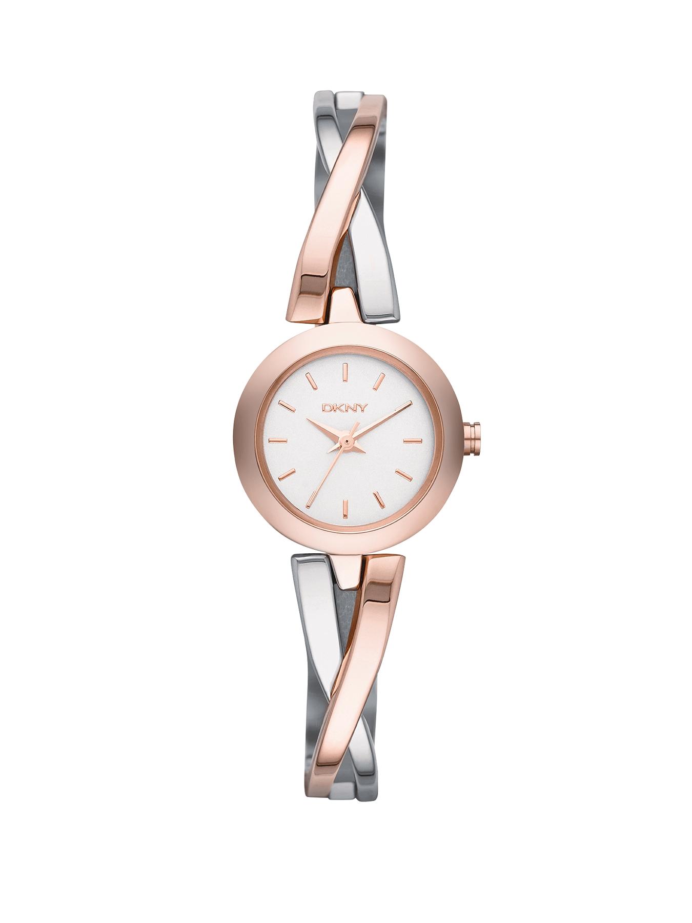 DKNY Crosswalk Stainless Steel and Rose Gold-Tone Ladies Watch DKNY Crosswalk Stainless Steel and Rose Gold-Tone Ladies Watch