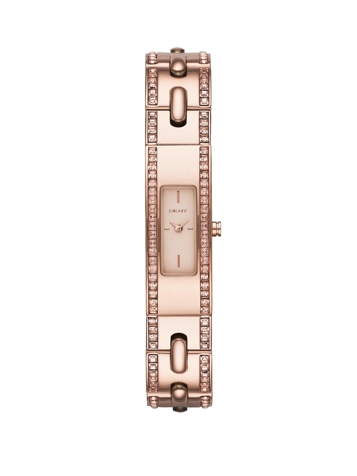 DKNY Beekman Rectangular Rose-Gold Tone Pearlized Dial, Polished Rose-Gold Tone Bracelet Ladies Watch DKNY Beekman Rectangular Rose-Gold Tone Pearlized Dial, Polished Rose-Gold Tone Bracelet Ladies Watch