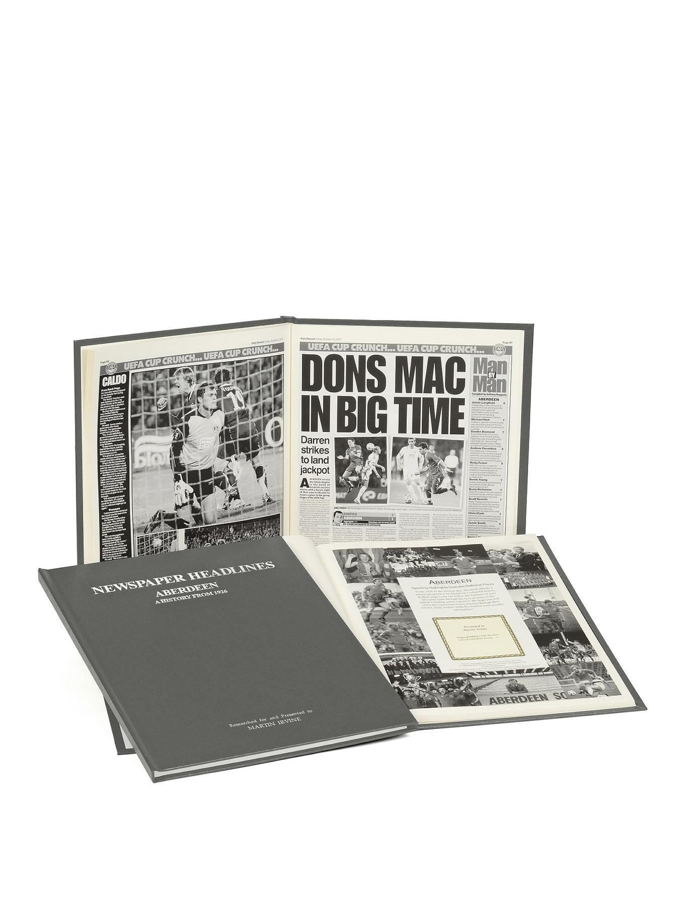 Personalised Football Newspaper Book - Scottish Premier League Teams Personalised Football Newspaper Book - Scottish Premier League Teams
