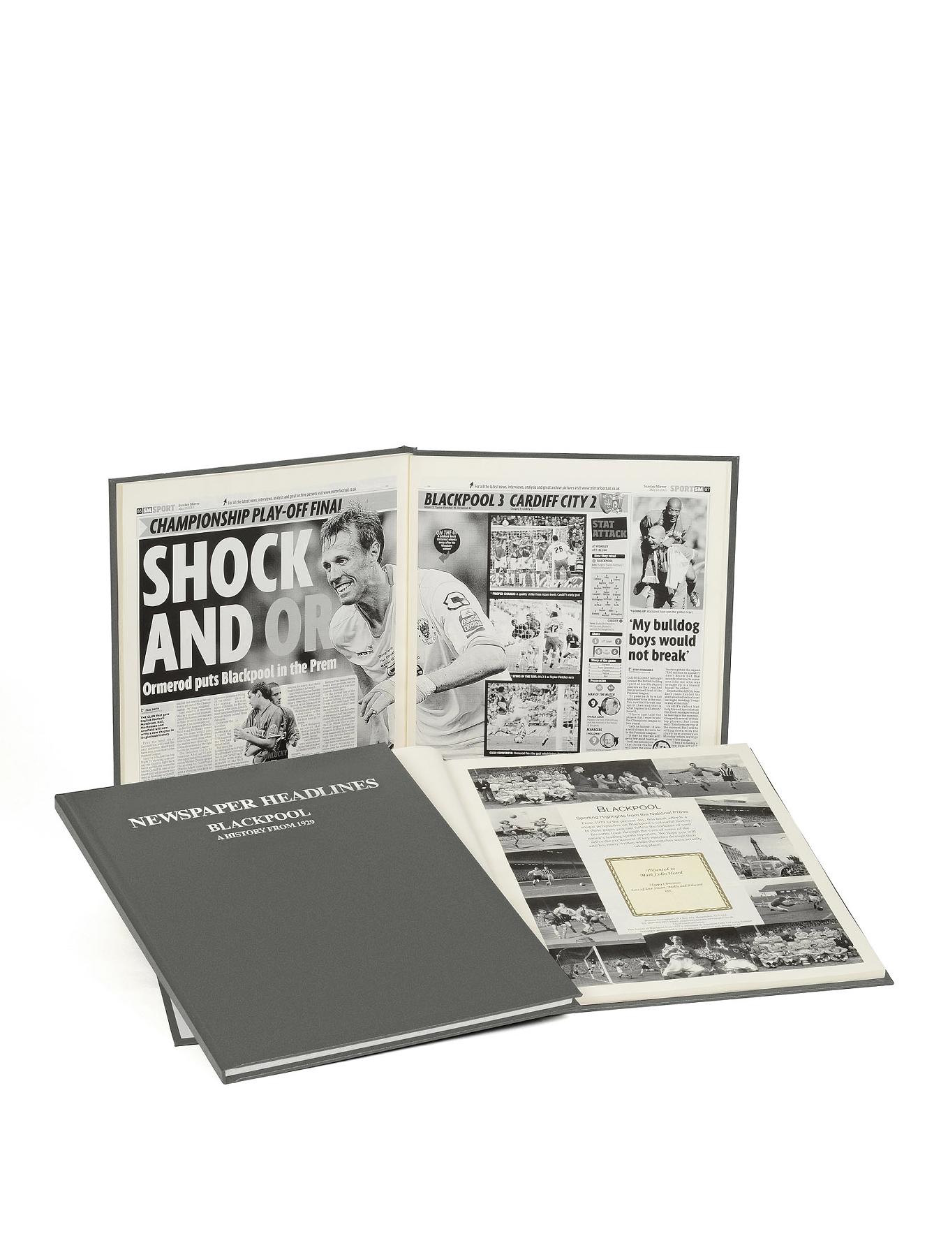Personalised Football Newspaper Book - Championship, League 1 and 2 Teams Personalised Football Newspaper Book - Championship, League 1 and 2 Teams