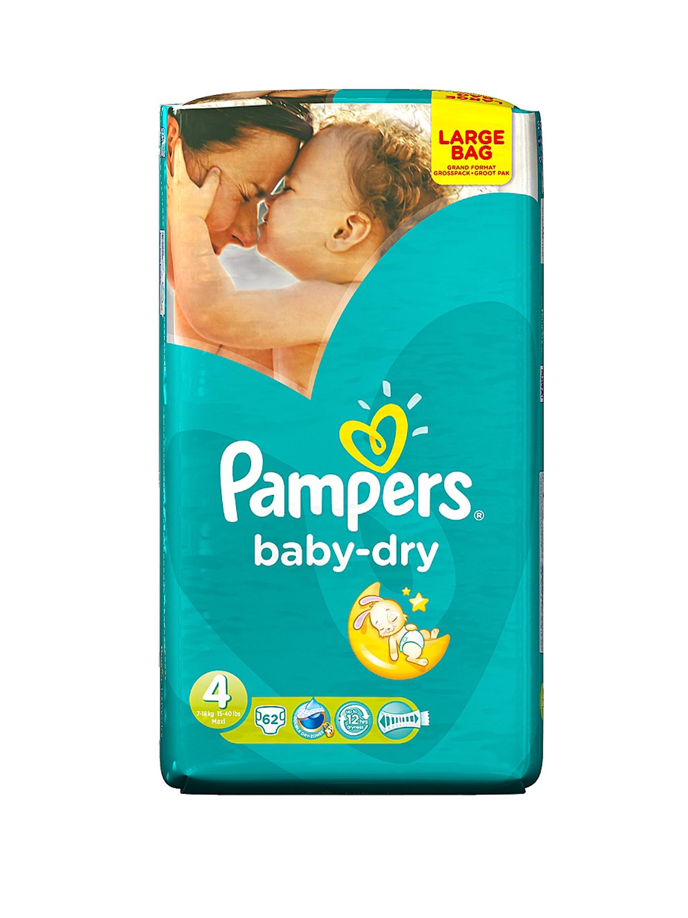 Pampers Baby Dry Large Pack Maxi 62's Pampers Baby Dry Large Pack Maxi 62's