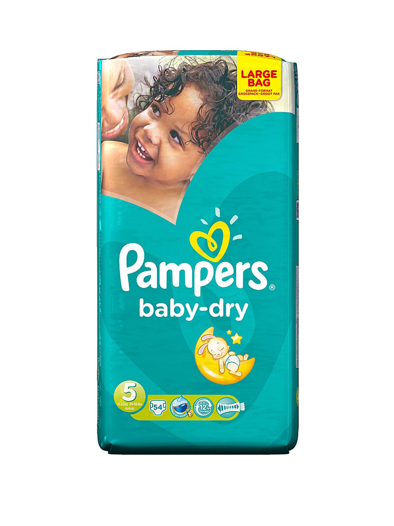 Pampers Baby Dry Large Pack Junior 54's Pampers Baby Dry Large Pack Junior 54's