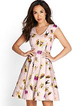 Bug Print Skater Dress