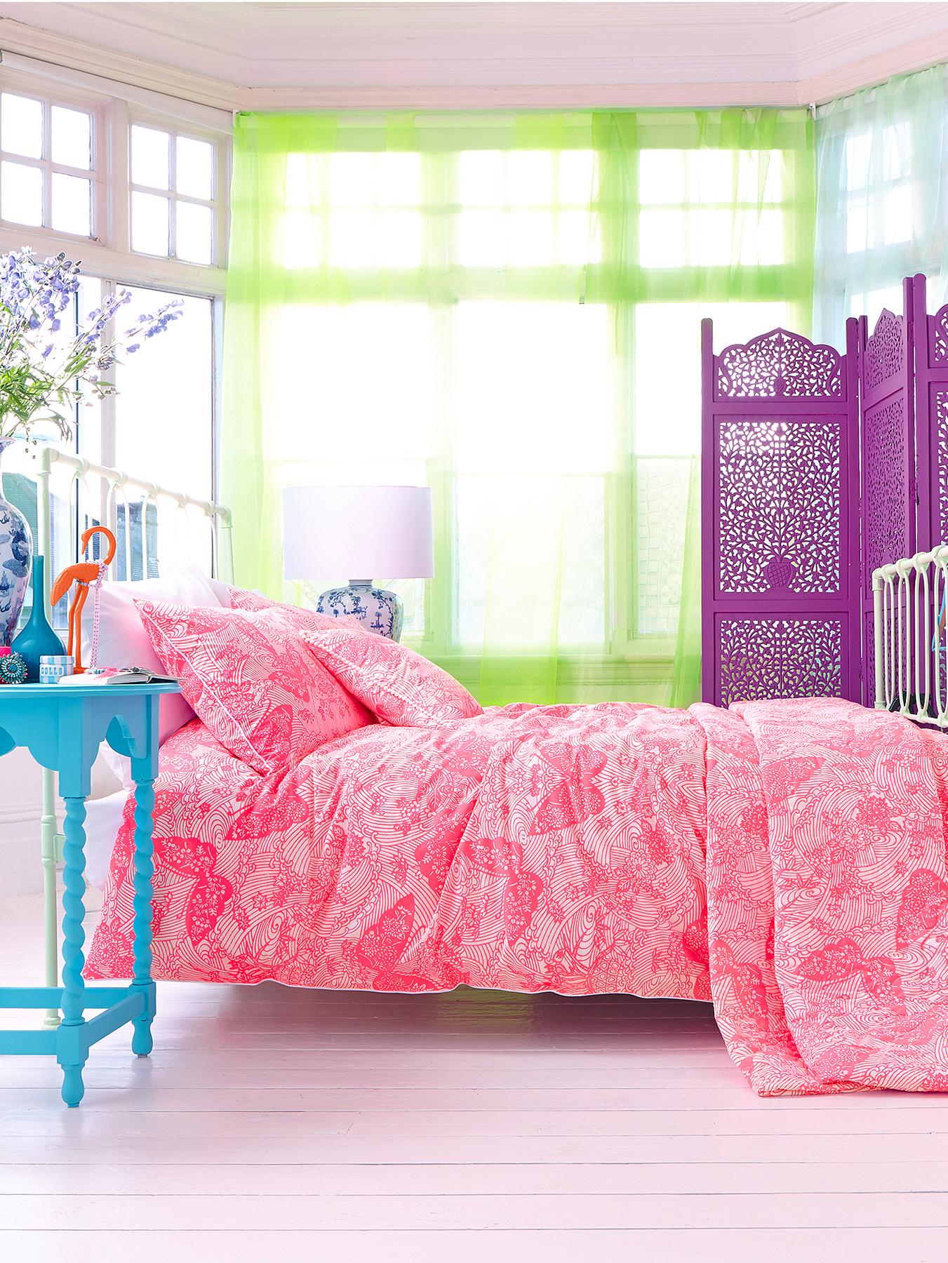 Accessorize Kimono Butterfly Duvet Cover and Pillowcase Set - Pink, Pink Accessorize Kimono Butterfly Duvet Cover and Pillowcase Set - Pink, Pink