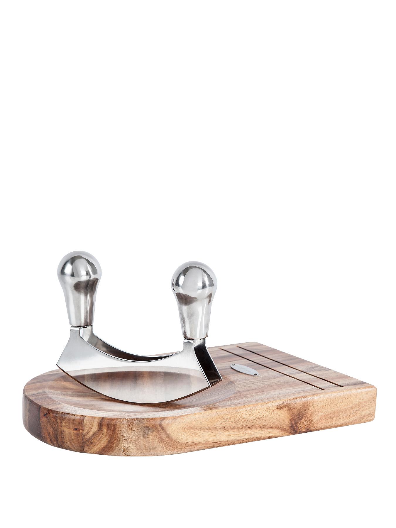 Mezzaluna with Acacia Cutting Board Mezzaluna with Acacia Cutting Board