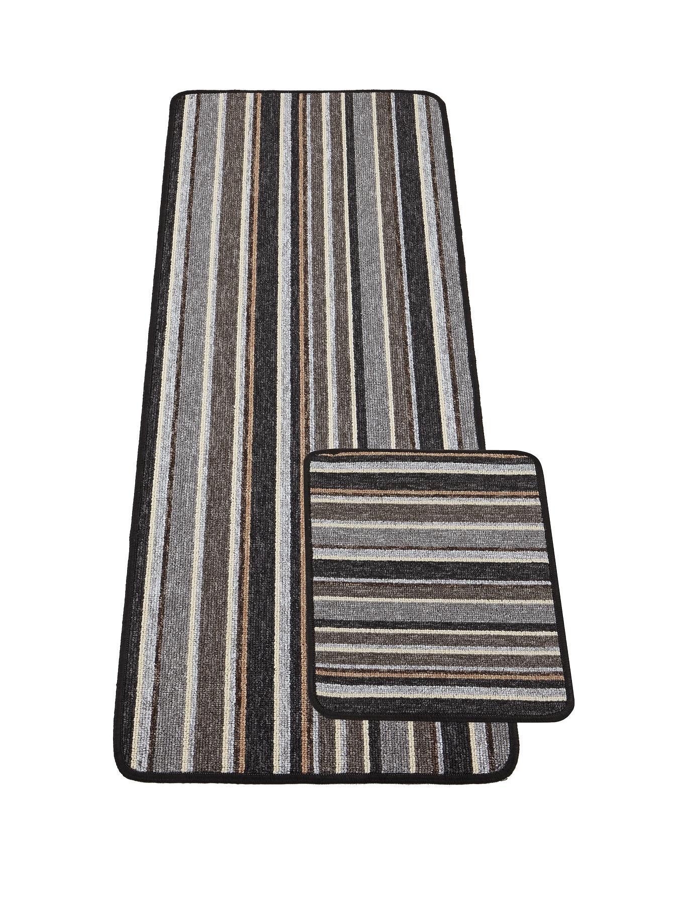 Central Utility Runner/Door Mat Set - Plum, Plum,Anthracite,Chocolate,Red Central Utility Runner/Door Mat Set - Plum, Plum,Anthracite,Chocolate,Red