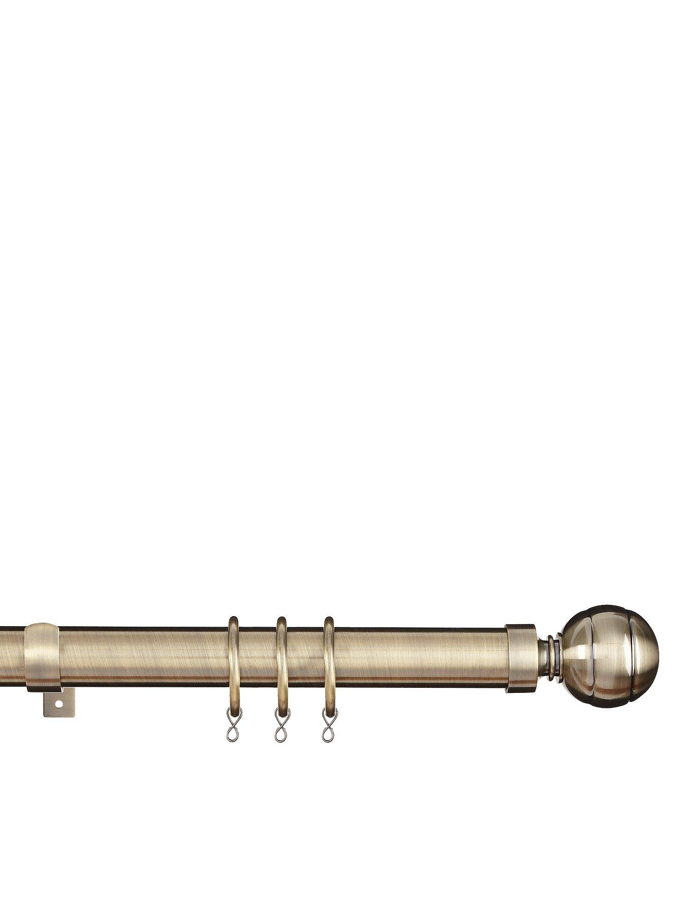 35mm Ribbed Ball Extendable Pole, Bronze 35mm Ribbed Ball Extendable Pole, Bronze