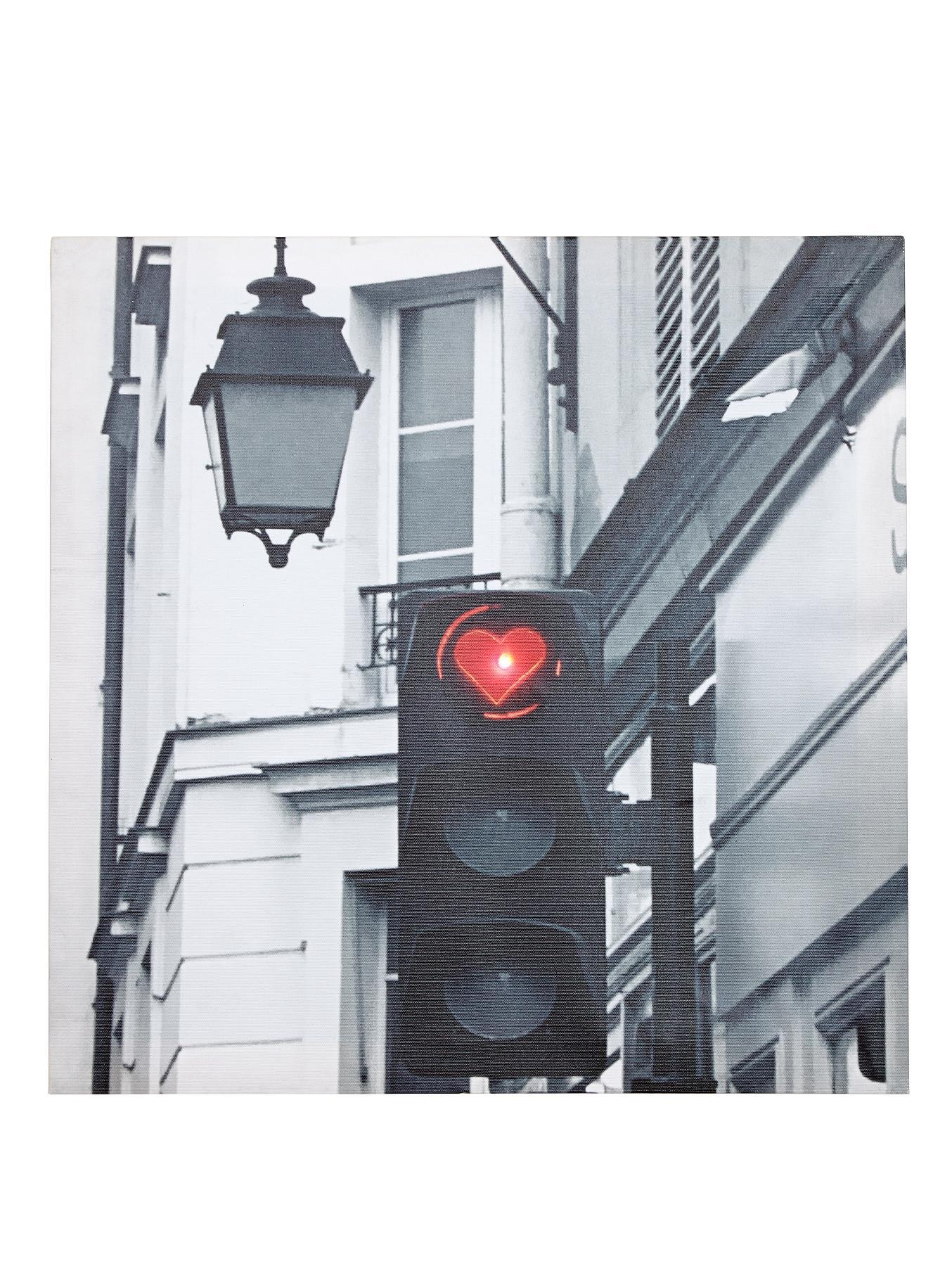 Traffic Light Heart LED Wall Art Traffic Light Heart LED Wall Art
