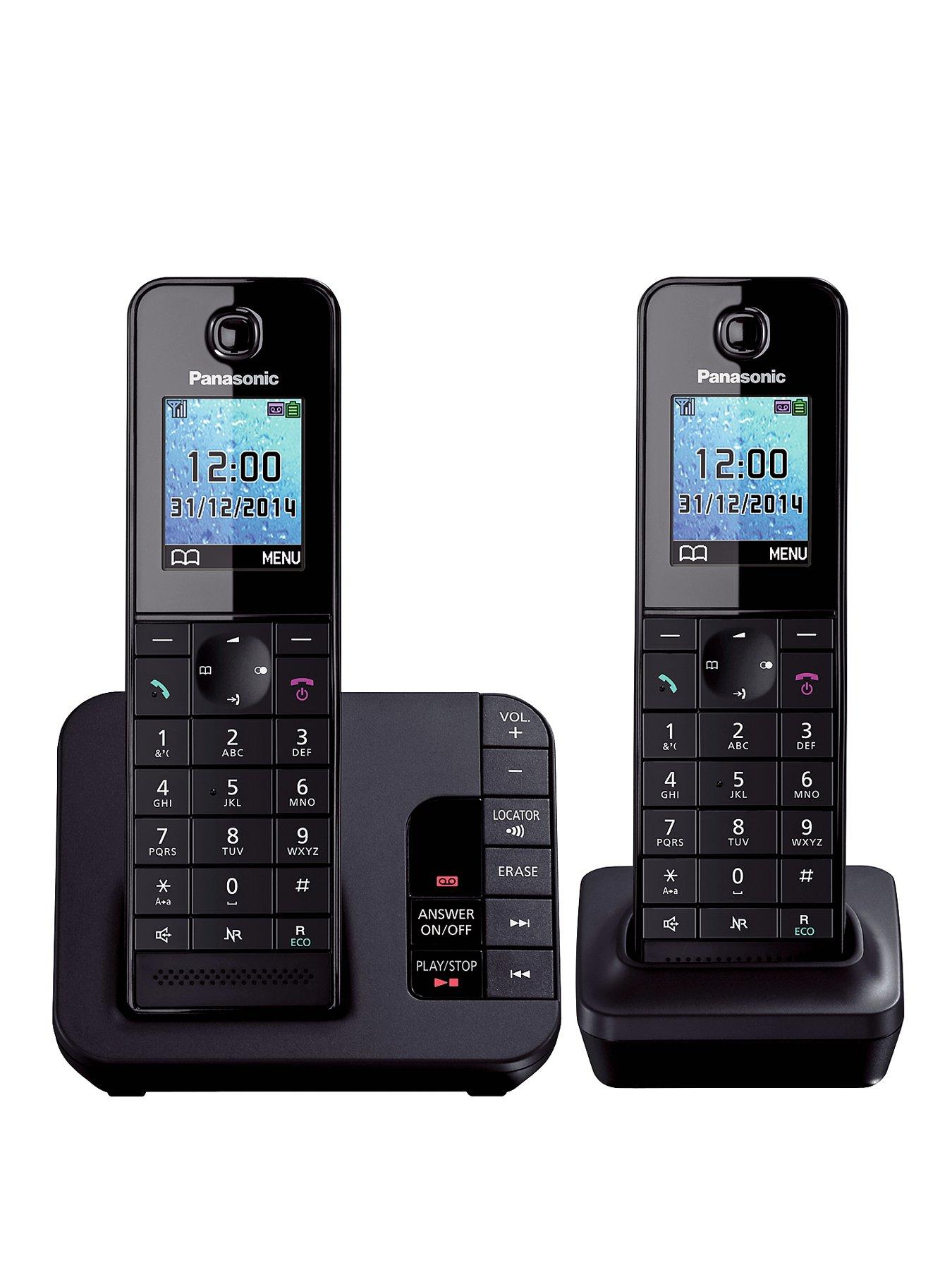 Panasonic TGH-222EB Cordless Telephone with Answering Machine - Twin Panasonic TGH-222EB Cordless Telephone with Answering Machine - Twin