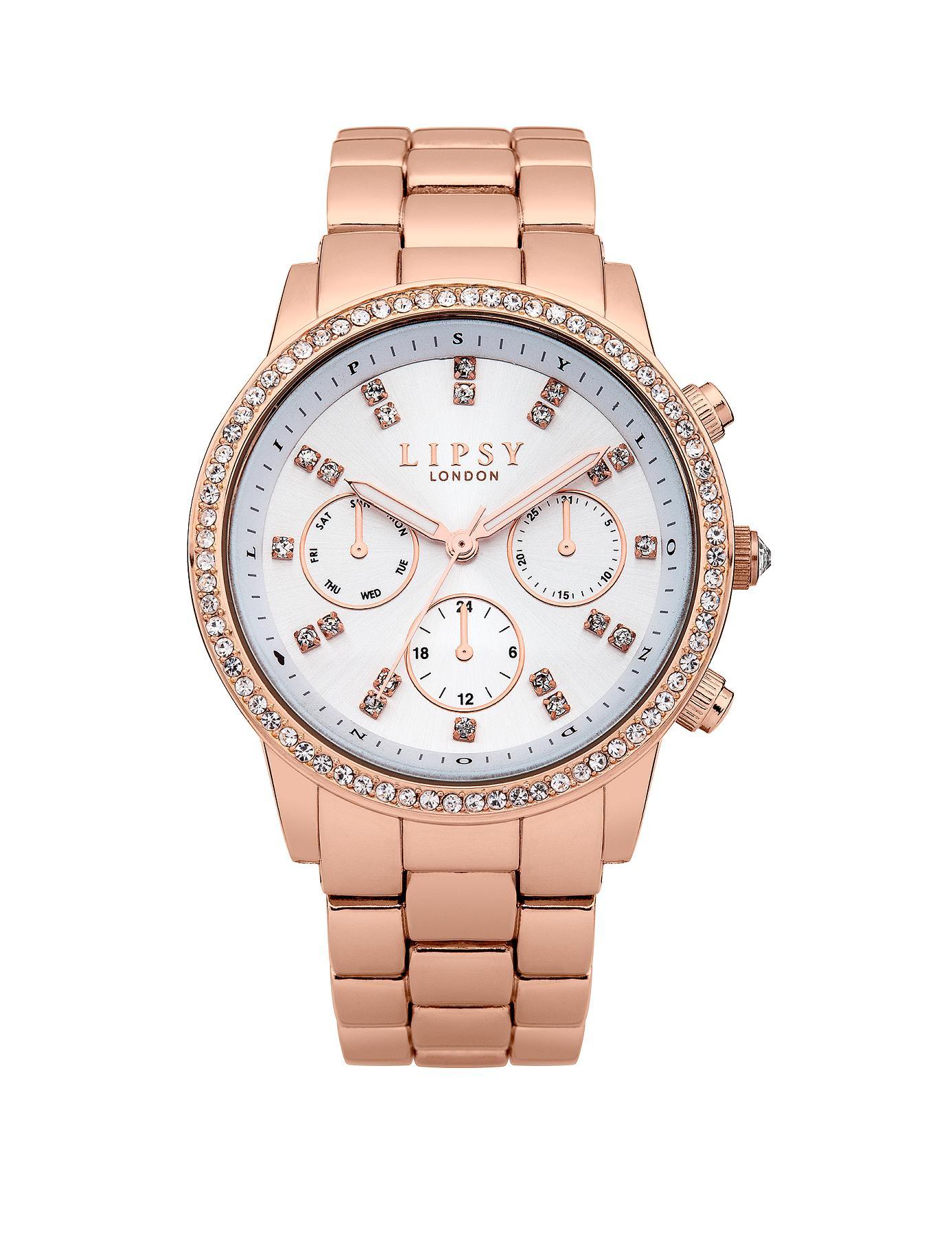 Lipsy Ladies Rose Gold Chronograph Bracelet Watch Lipsy Ladies Rose Gold Chronograph Bracelet Watch