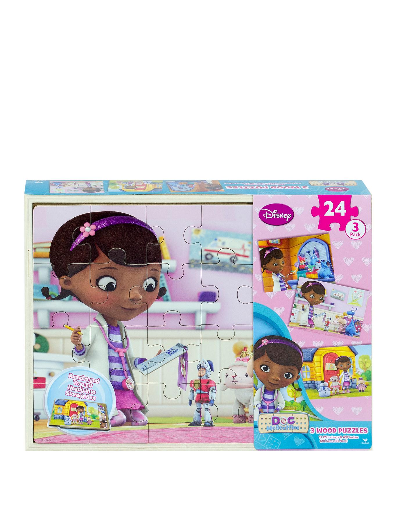 Doc McStuffins 3 Wooden Puzzles in Wooden Case Doc McStuffins 3 Wooden Puzzles in Wooden Case