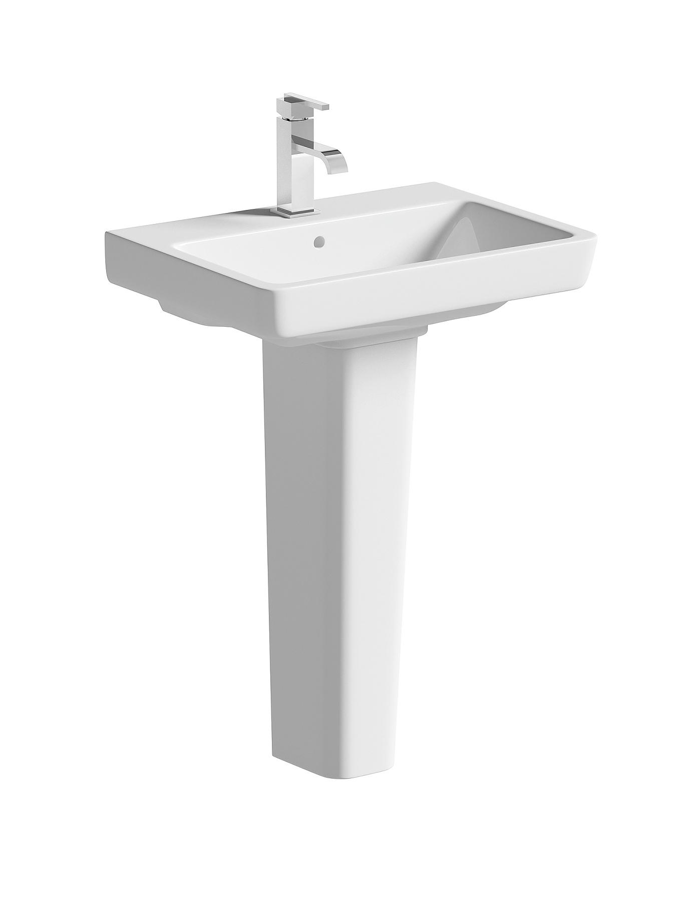 Slope 1 Tap Hole Basin and Full Pedestal Slope 1 Tap Hole Basin and Full Pedestal