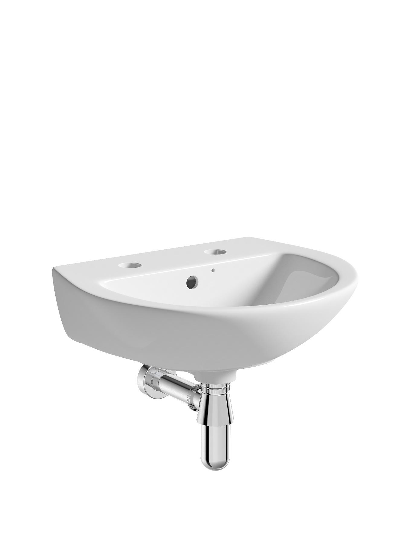 Cloakroom Basin and Bottle Trap 2 Tap Holes Cloakroom Basin and Bottle Trap 2 Tap Holes