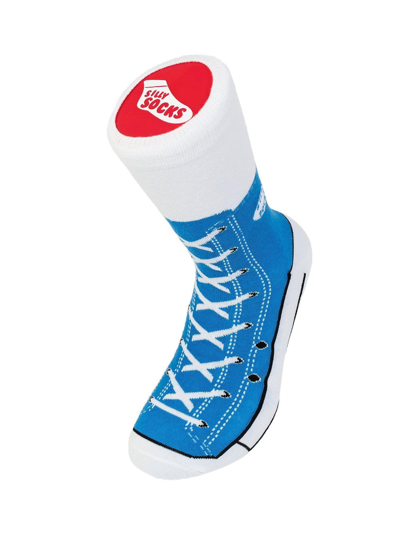 Silly Socks Kids Sneaker Socks - Size 1-4 - Red, Red,Blue,Pink Silly Socks Kids Sneaker Socks - Size 1-4 - Red, Red,Blue,Pink