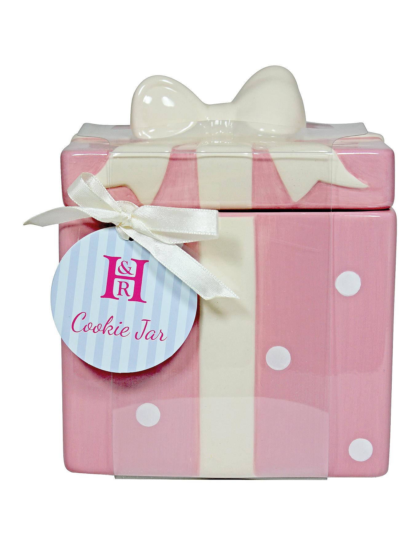 Ceramic Present Cookie Jar & Cookies Ceramic Present Cookie Jar & Cookies