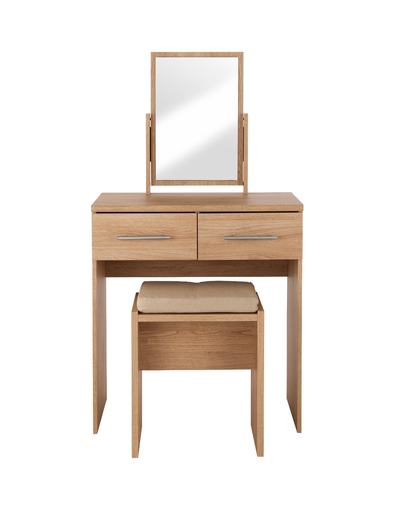 New Prague Dressing Table, Stool and Mirror Set, Black,White New Prague Dressing Table, Stool and Mirror Set, Black,White