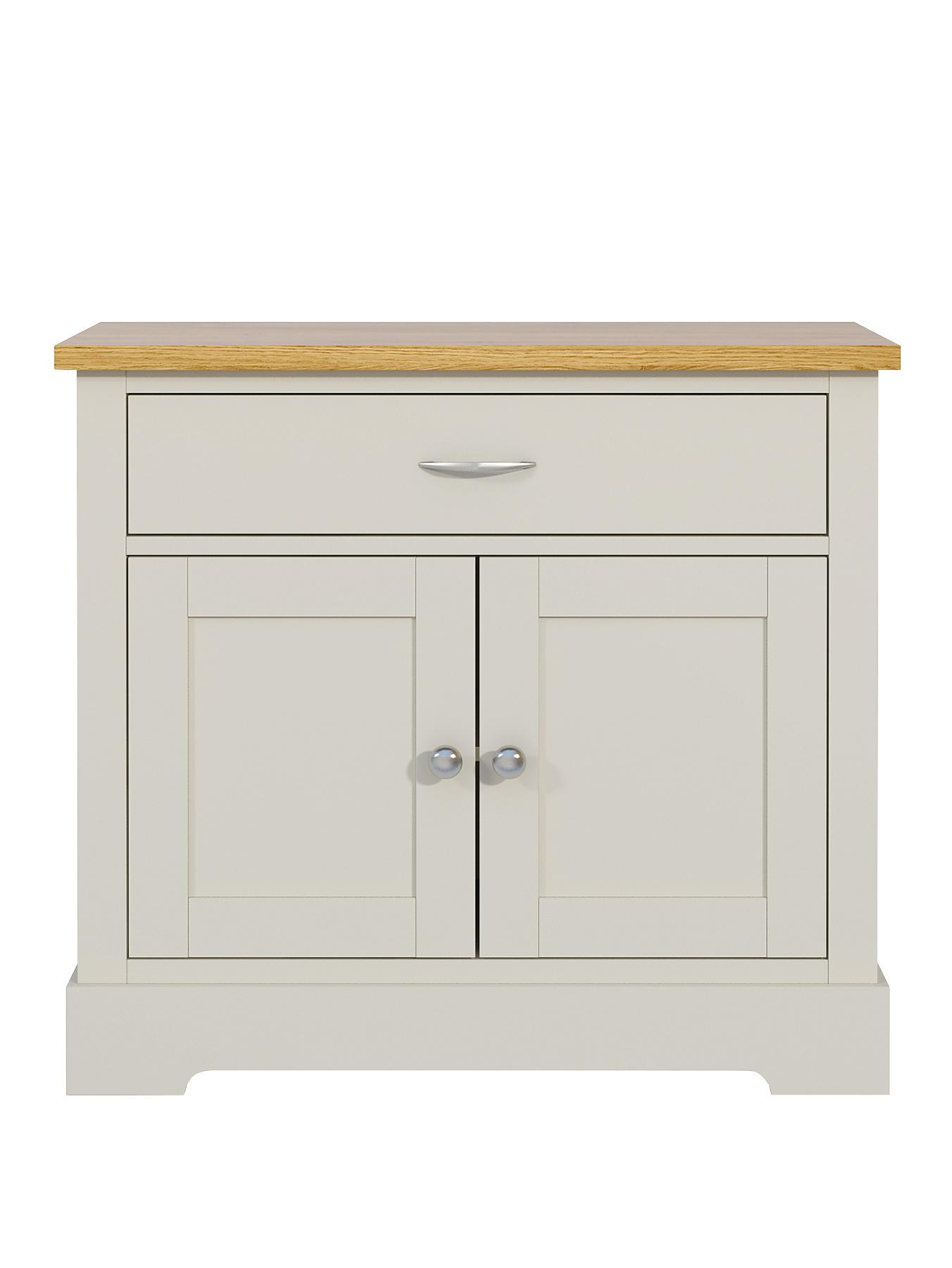 Holsworth 2-Door, 1-Drawer Compact Sideboard - Grey, Grey Holsworth 2-Door, 1-Drawer Compact Sideboard - Grey, Grey