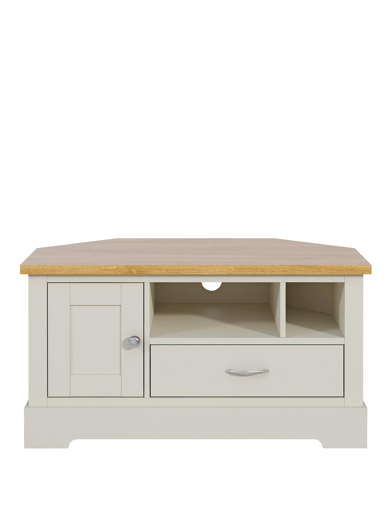 Holsworth Corner TV Unit - fits up to 40 TV - Grey, Grey Holsworth Corner TV Unit - fits up to 40 TV - Grey, Grey