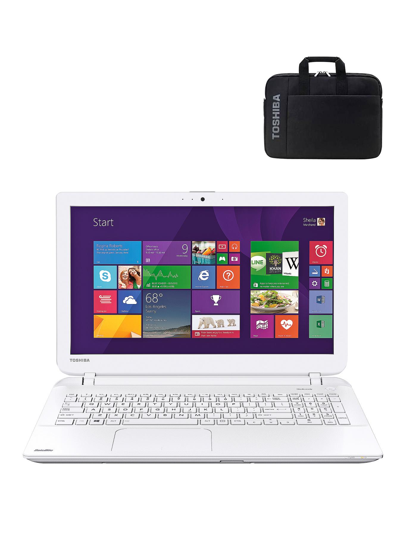 Toshiba L50D-B-16Q AMD E1 Processor, 6Gb RAM, 1Tb Hard Drive, Wi-Fi, 15.6 inch Laptop with FREE Laptop Bag - White Toshiba L50D-B-16Q AMD E1 Processor, 6Gb RAM, 1Tb Hard Drive, Wi-Fi, 15.6 inch Laptop with FREE Laptop Bag - White