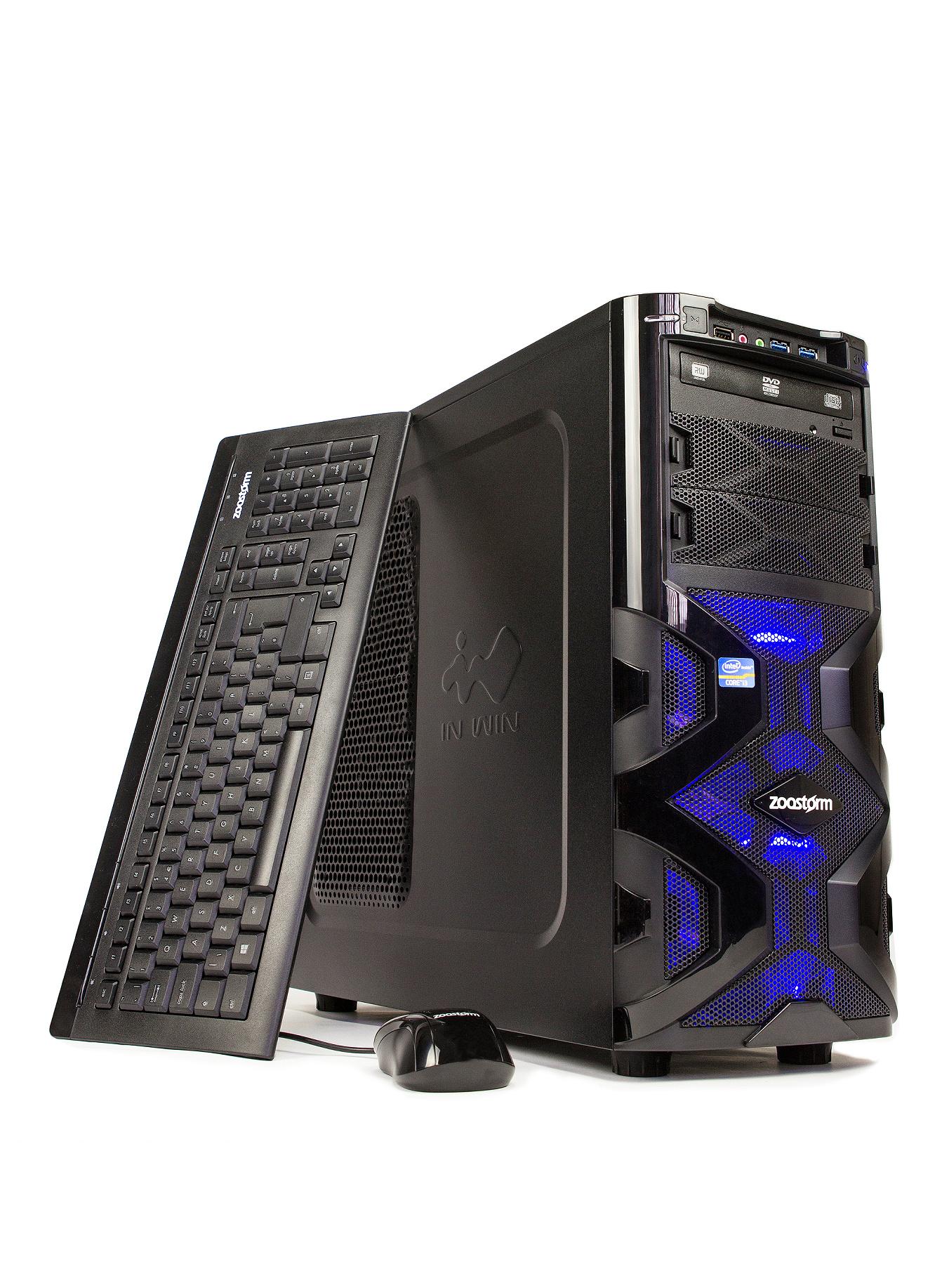 Zoostorm Intel Core i5 Processor, 8Gb RAM, 1000Gb Hard Drive, Wi-Fi, Gaming Desktop PC Base Unit with 1GB Dedicated Graphics- Black Zoostorm Intel Core i5 Processor, 8Gb RAM, 1000Gb Hard Drive, Wi-Fi, Gaming Desktop PC Base Unit with 1GB Dedicated Graphics- Black