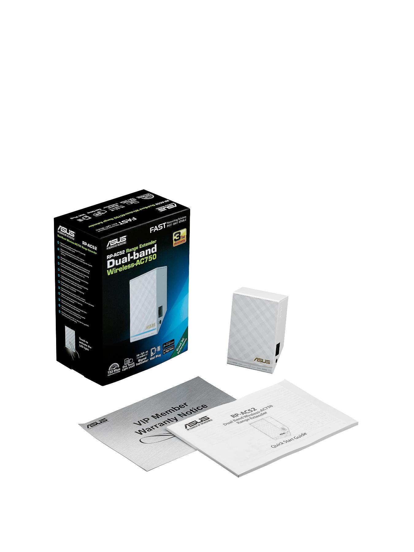Asus RP-AC52, Dual Band Wireless AC750 Range Extender Asus RP-AC52, Dual Band Wireless AC750 Range Extender