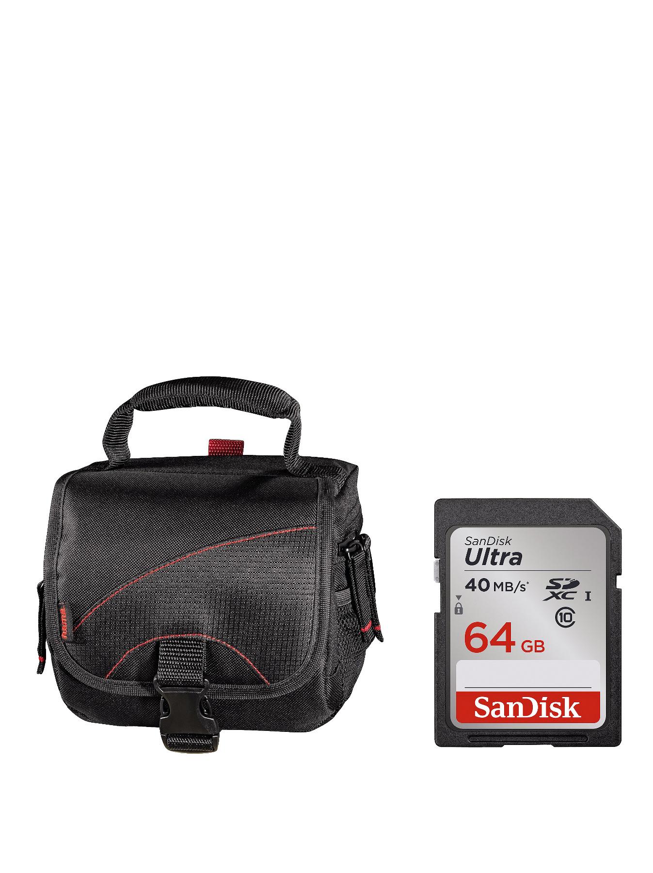HAMA Astana Camcorder Bag with SanDisk SD XC Ultra 64Gb Class 10 Memory Card HAMA Astana Camcorder Bag with SanDisk SD XC Ultra 64Gb Class 10 Memory Card