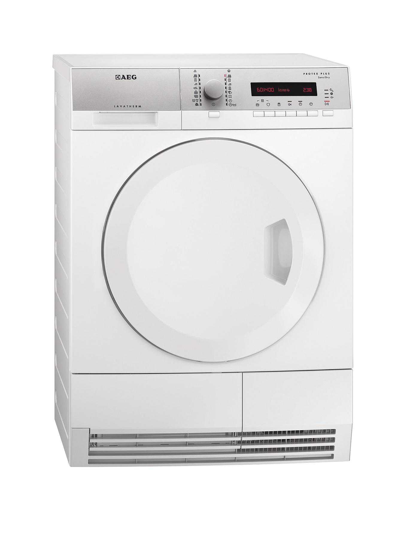 AEG T75380AH2 8kg Load Heat Pump Condenser Sensor Dryer - White AEG T75380AH2 8kg Load Heat Pump Condenser Sensor Dryer - White