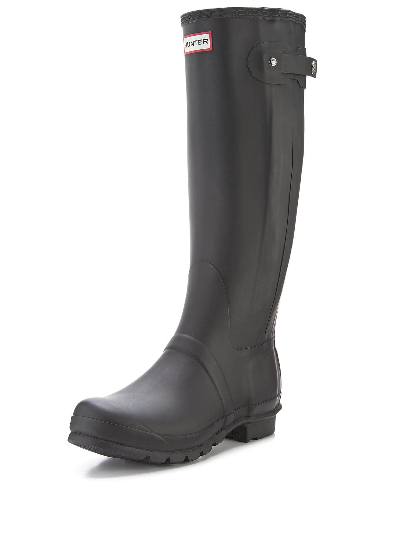 Hunter Original Slim Zip Wellys - Black - Black, Black Hunter Original Slim Zip Wellys - Black - Black, Black