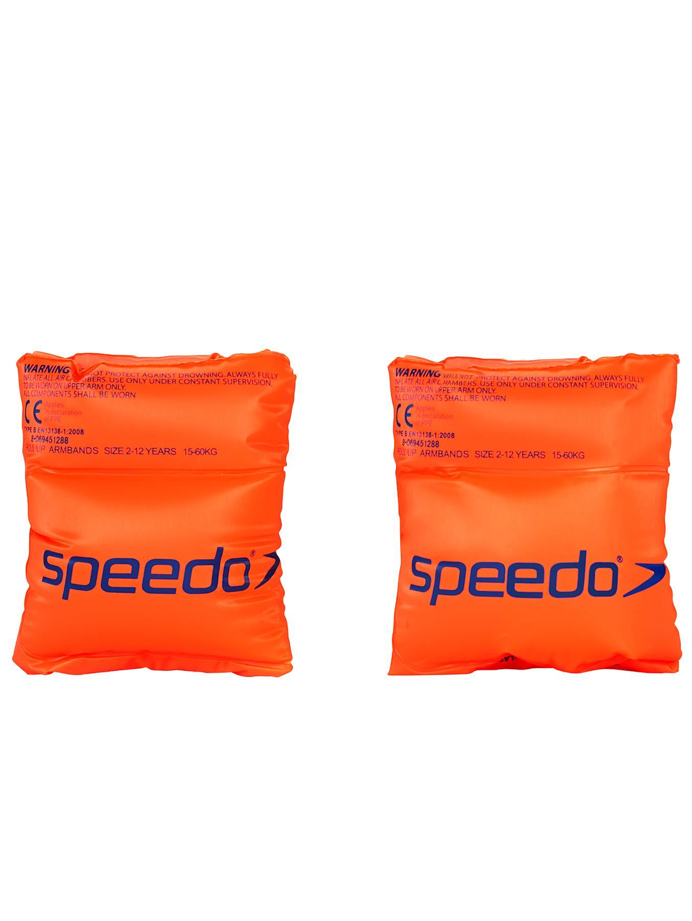Speedo Unisex Roll-Up Armbands - Orange, Orange Speedo Unisex Roll-Up Armbands - Orange, Orange