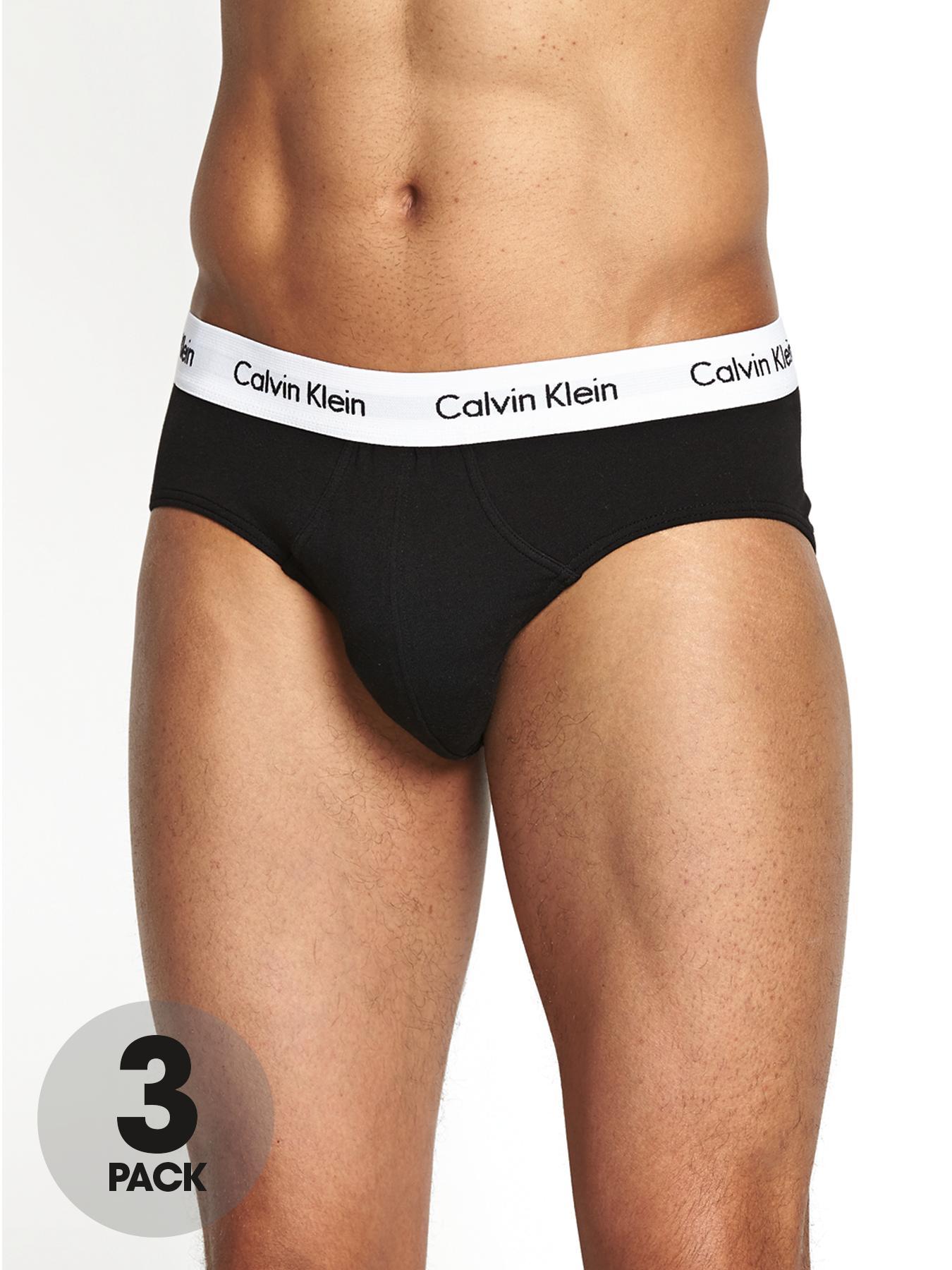 Calvin Klein Mens Briefs (3 Pack) - Black, Black Calvin Klein Mens Briefs (3 Pack) - Black, Black