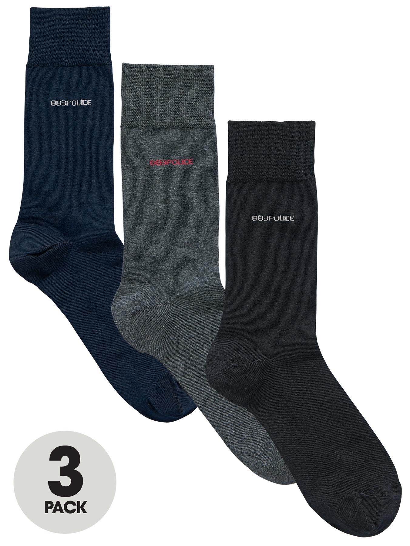 883 Police Deseo Socks (3 Pack) - Navy, Navy 883 Police Deseo Socks (3 Pack) - Navy, Navy