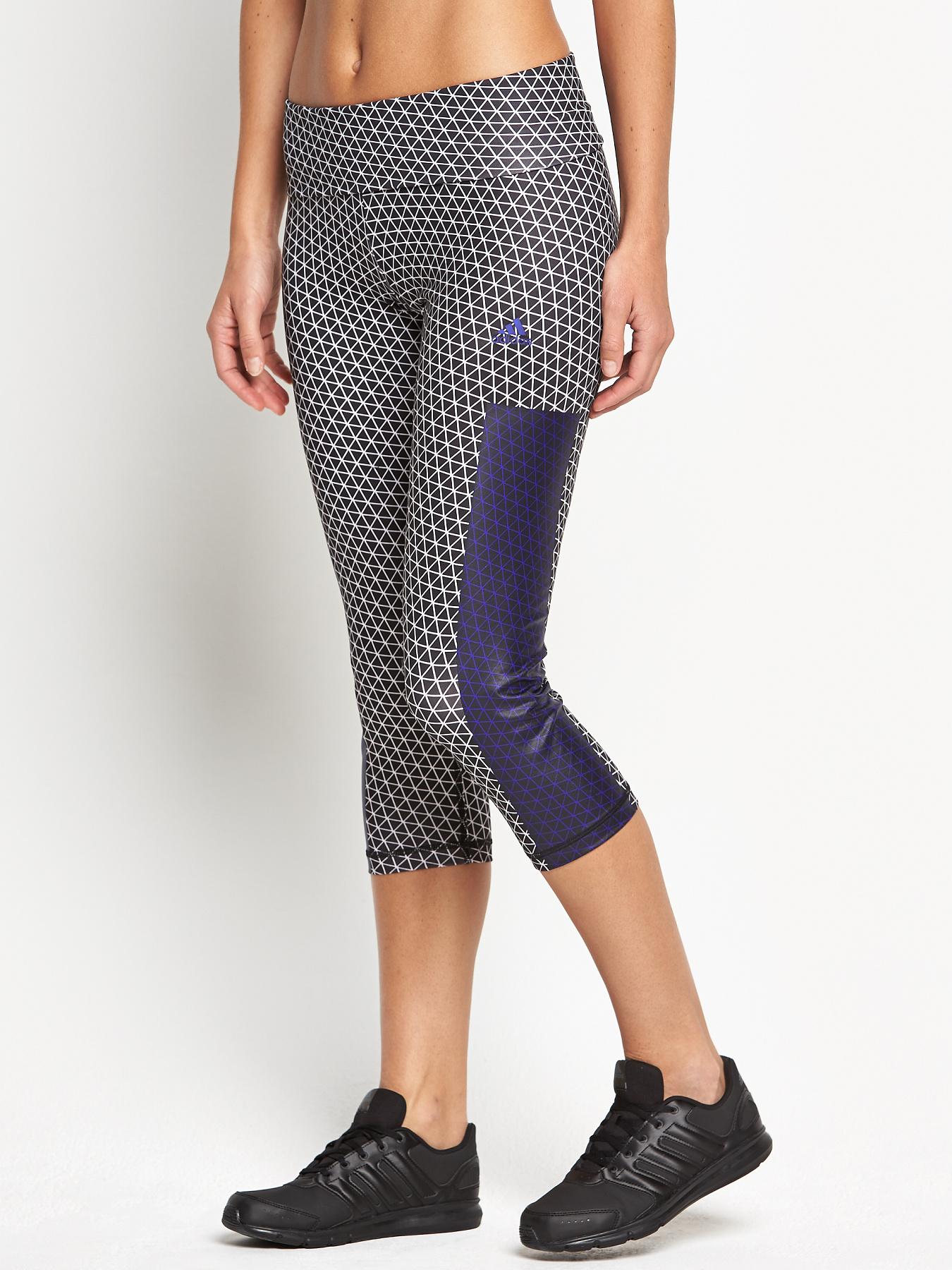 adidas High Waisted Geo Printed Capri Tights adidas High Waisted Geo Printed Capri Tights