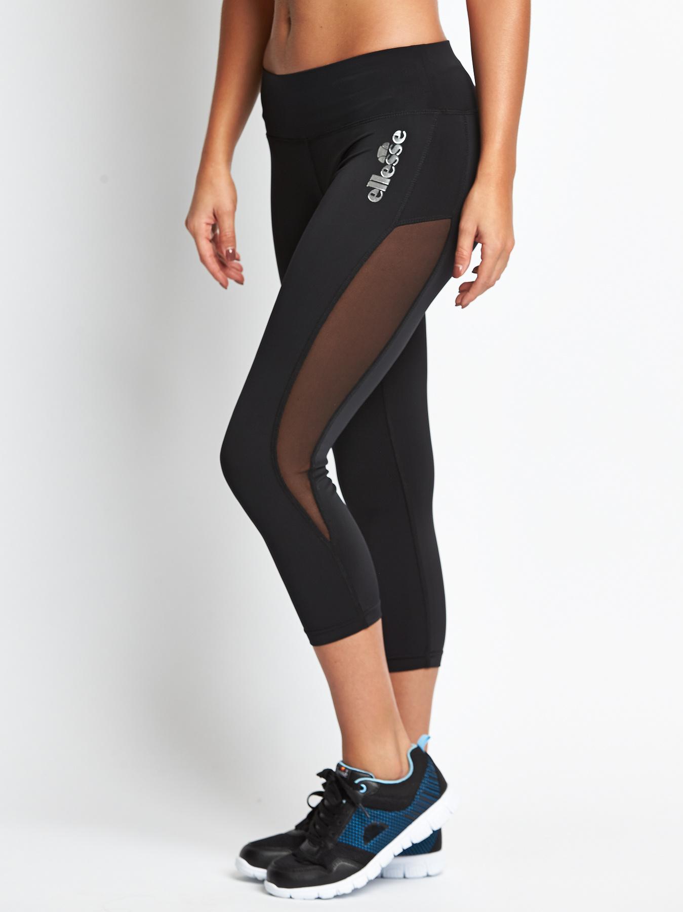 Ellesse Emanuel Mesh Insert Capri - Black, Black Ellesse Emanuel Mesh Insert Capri - Black, Black