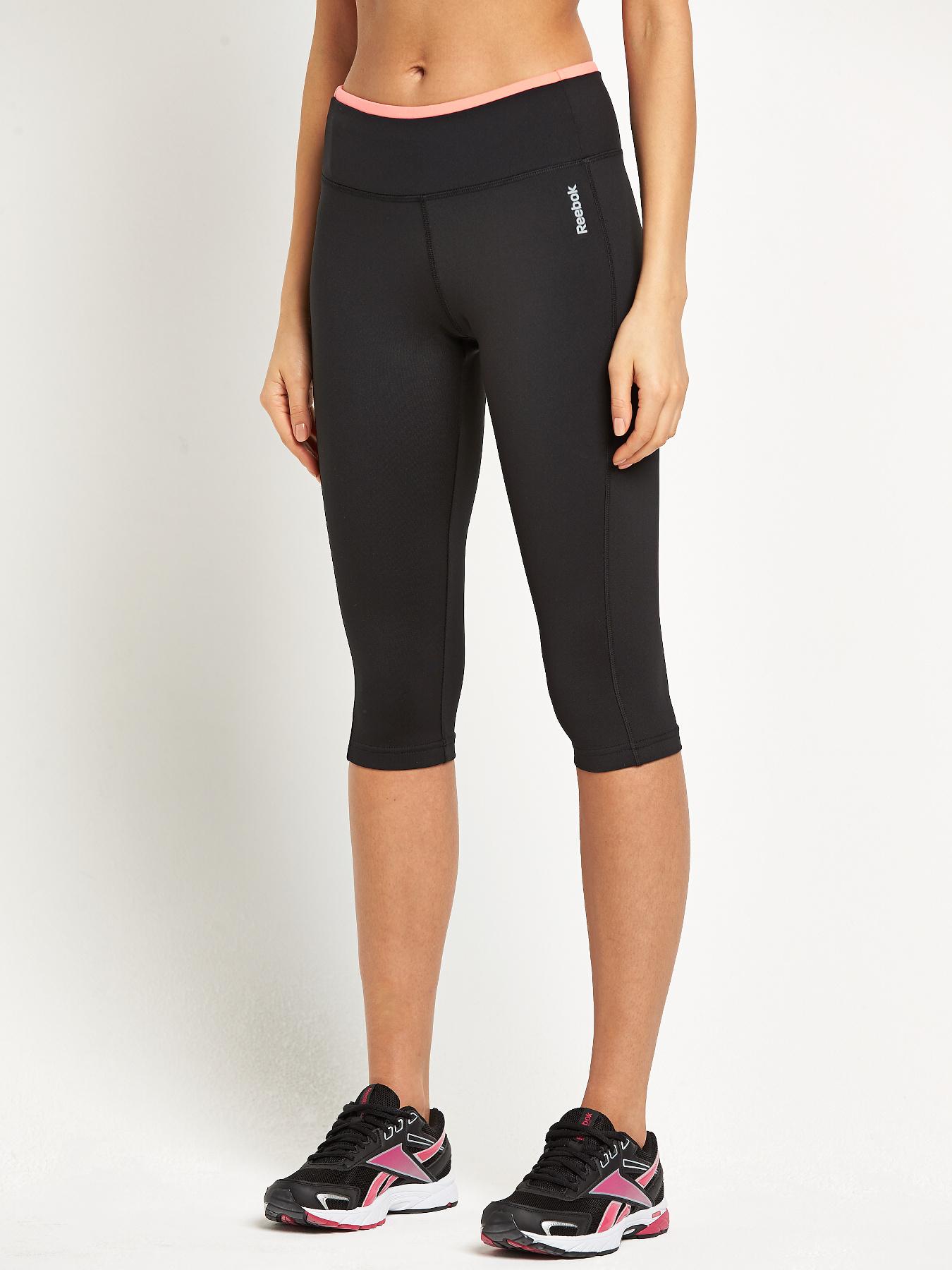 Reebok Workout Capri - Black, Black Reebok Workout Capri - Black, Black
