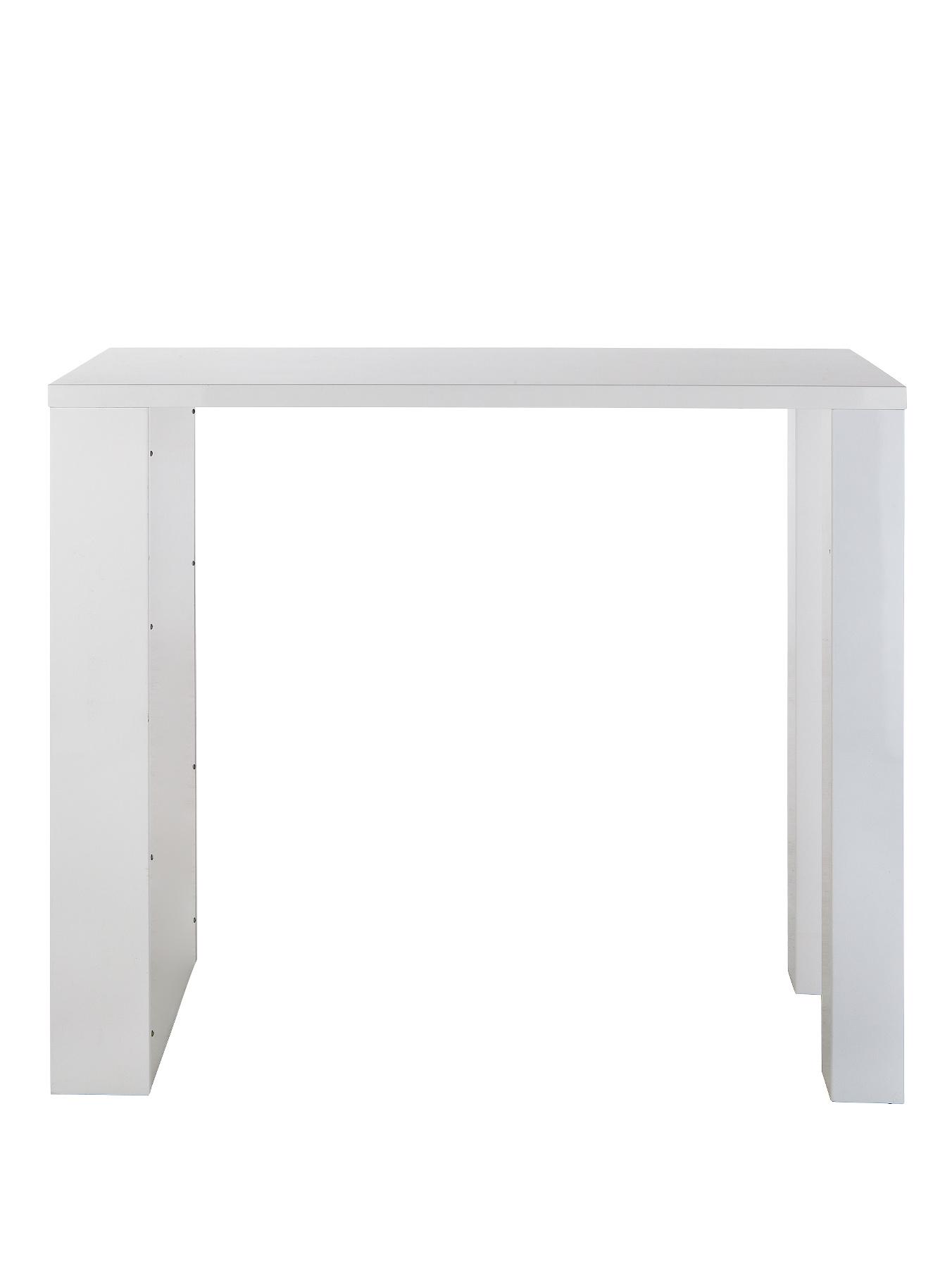 Echo Bar Table with Storage Shelves - Black, Black,White Echo Bar Table with Storage Shelves - Black, Black,White