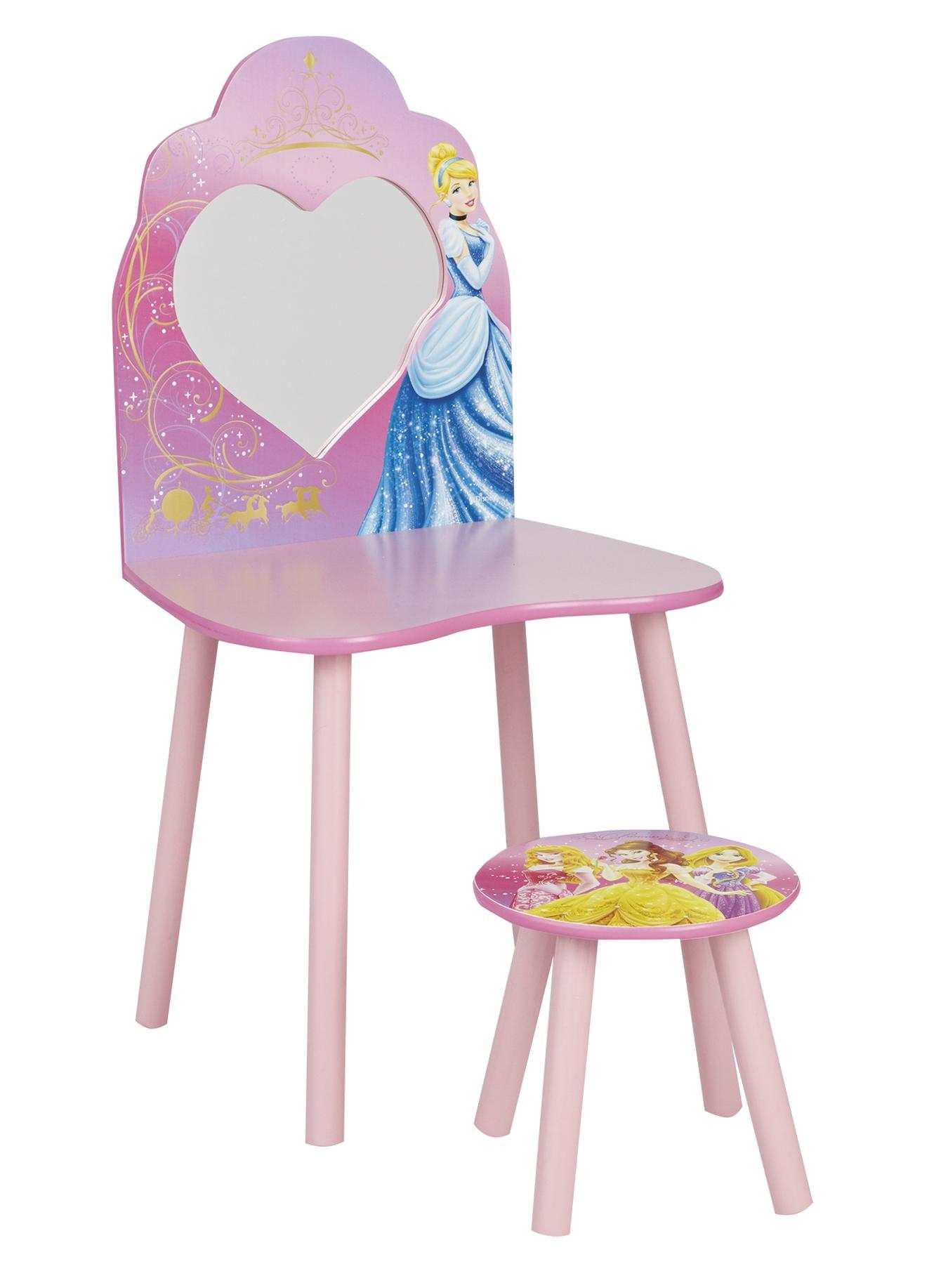 Disney Vanity Dressing Table and Chair - Pink, Pink Disney Vanity Dressing Table and Chair - Pink, Pink